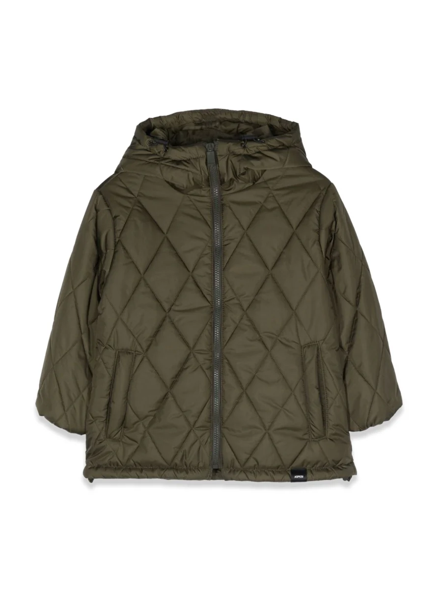 Aspesi Mini Quilted Down Hooded Jacket for Boys