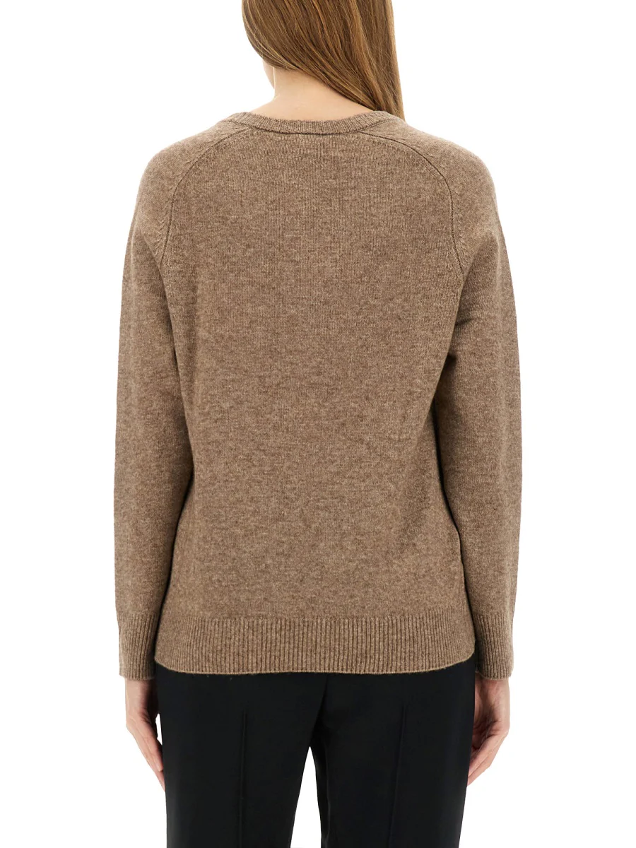 ASPESI Regular Fit Wool-Yak-Cashmere Blend V-Neck Sweater - Image 3