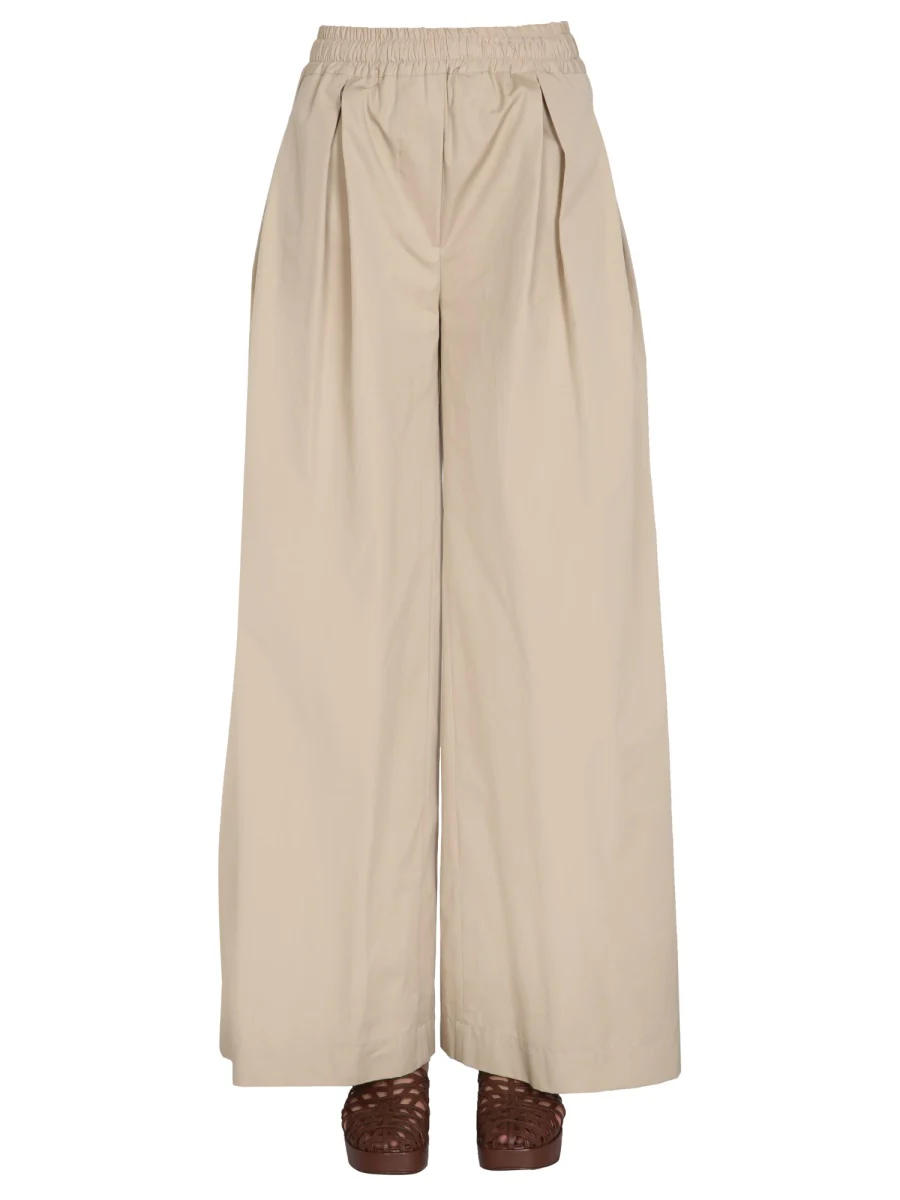 Aspesi Women's Elastic Waist Poplin Trousers