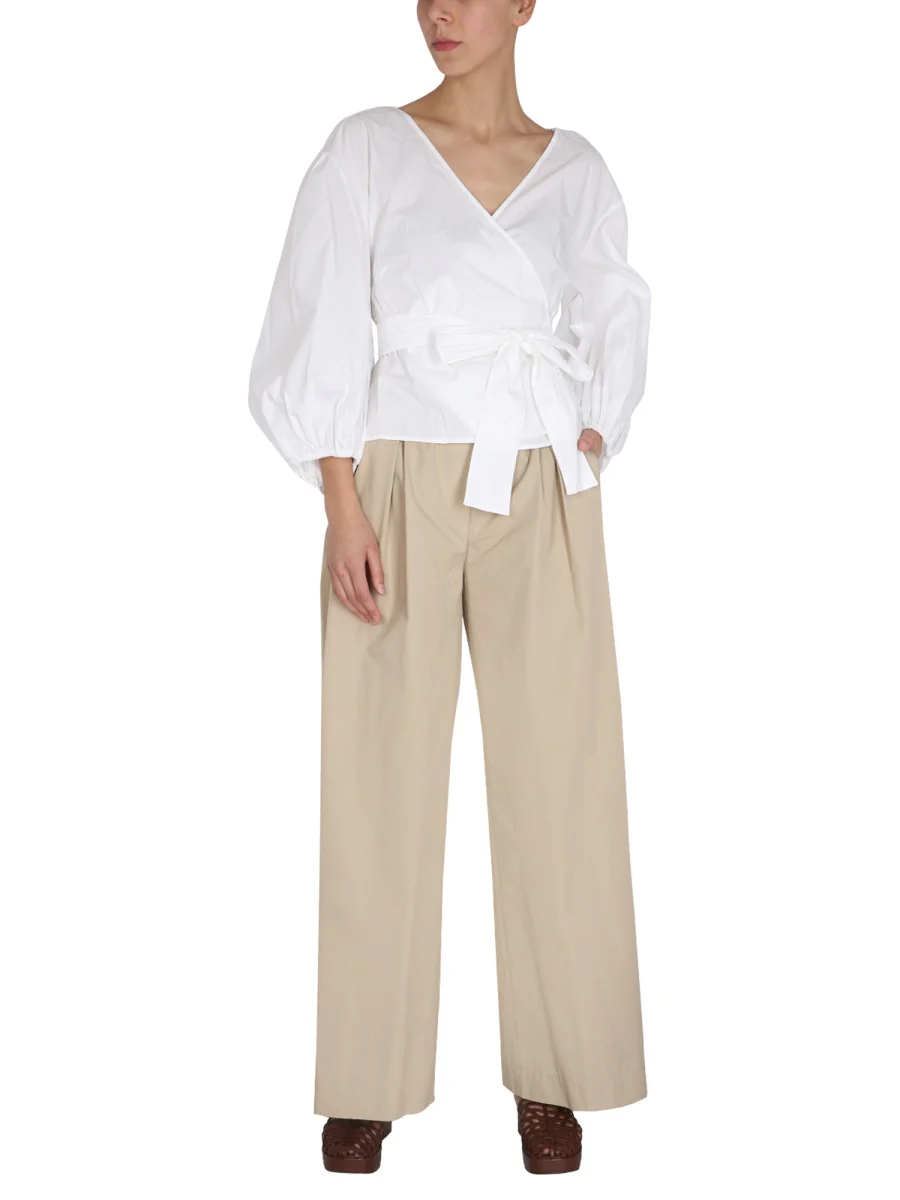 Aspesi Women's Elastic Waist Poplin Trousers - Image 2