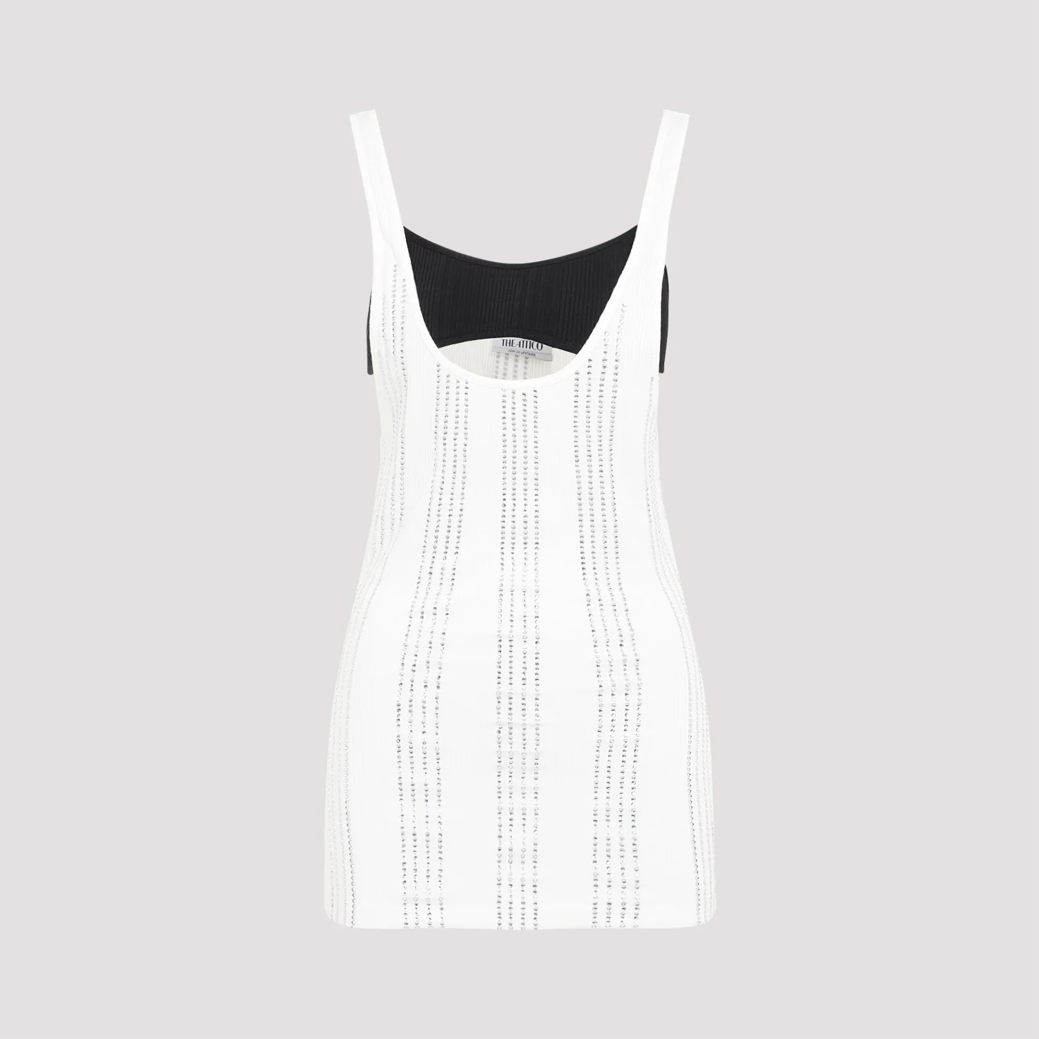 Attico Cotton Flat Ribbed Jersey Tank Top