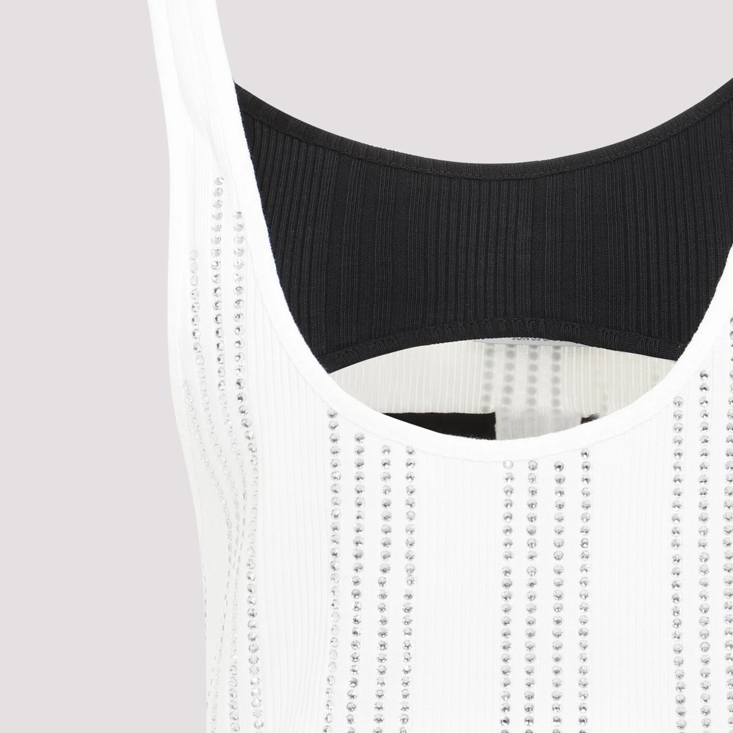 Attico Cotton Flat Ribbed Jersey Tank Top - Image 5