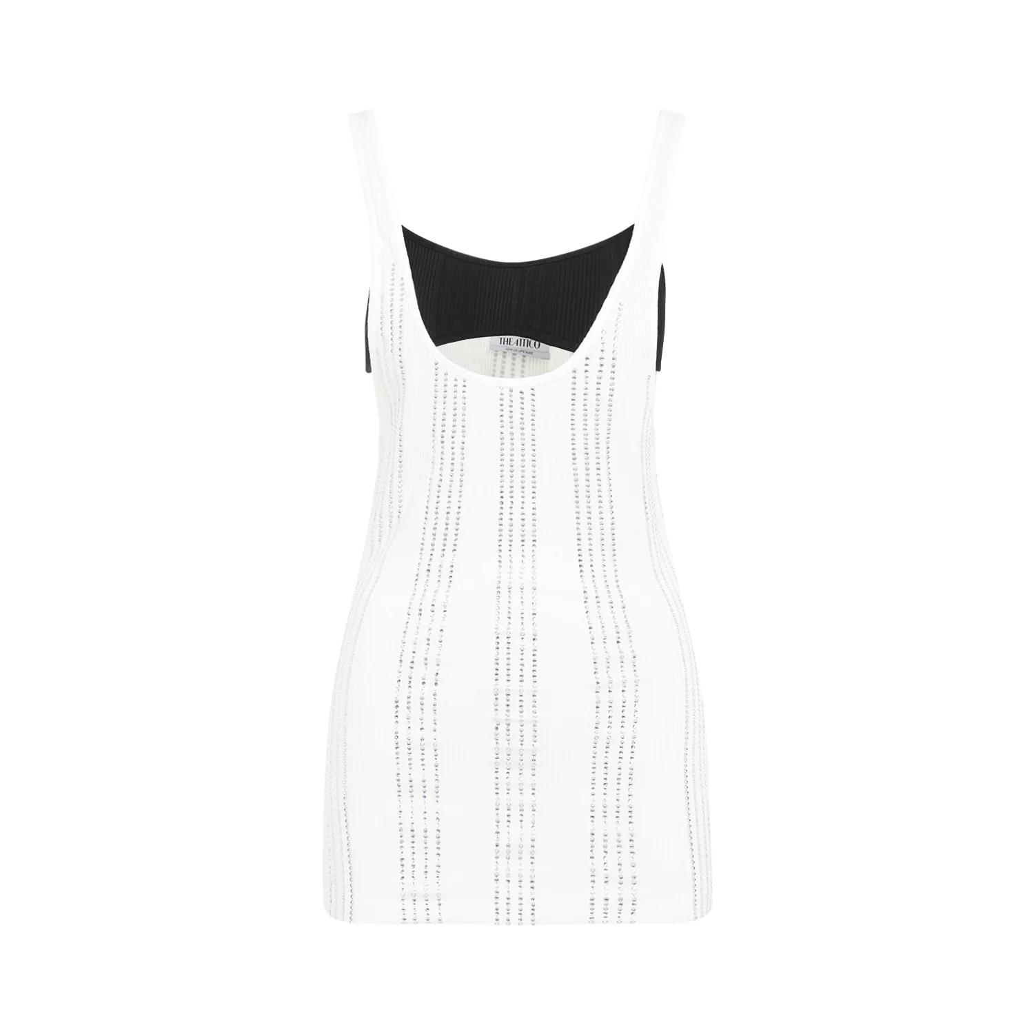 Attico Cotton Flat Ribbed Jersey Tank Top - Image 6