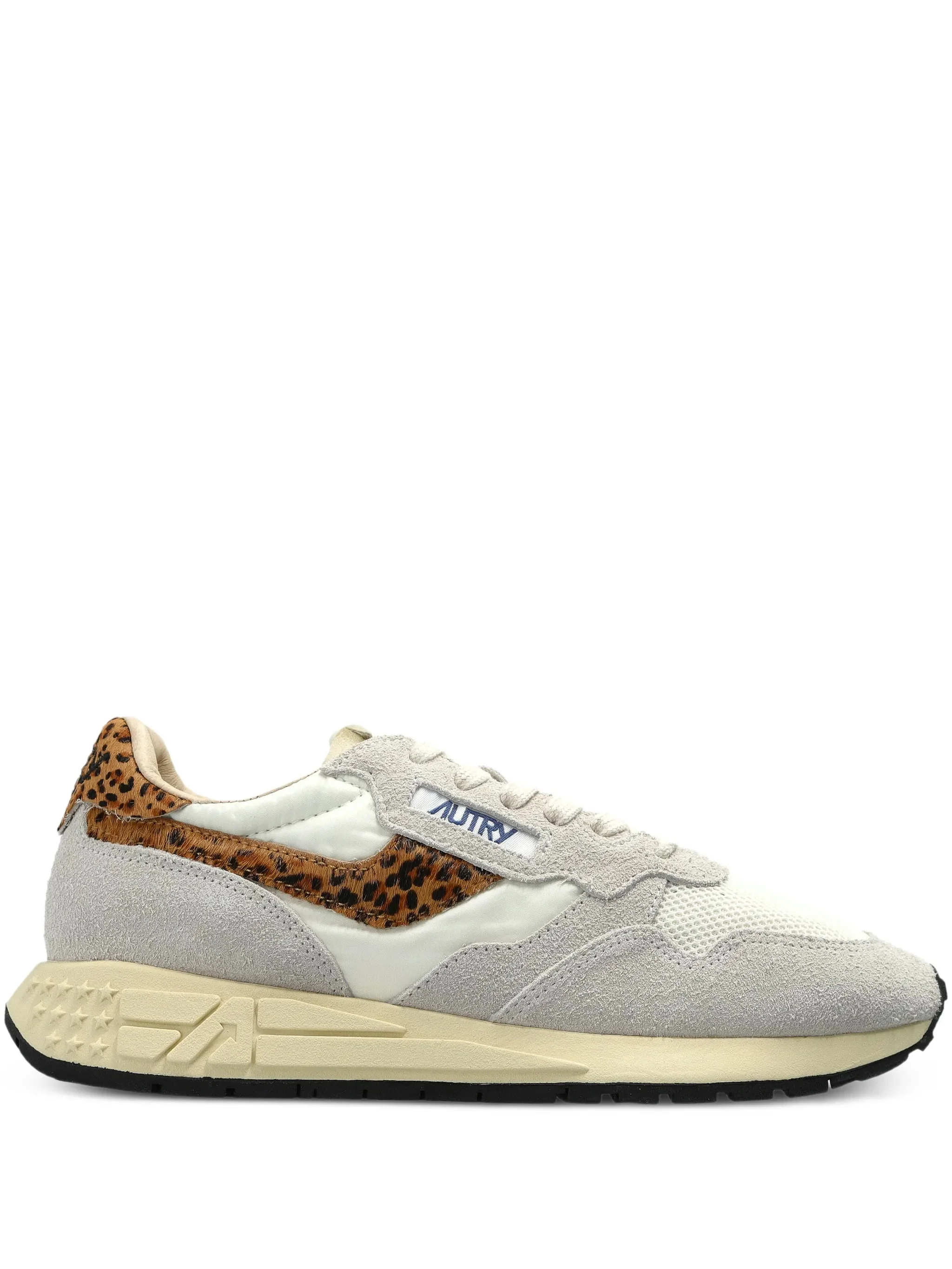 AUTRY Women's Reelwind Sneakers in Leather and Nylon Leopard - Image 2