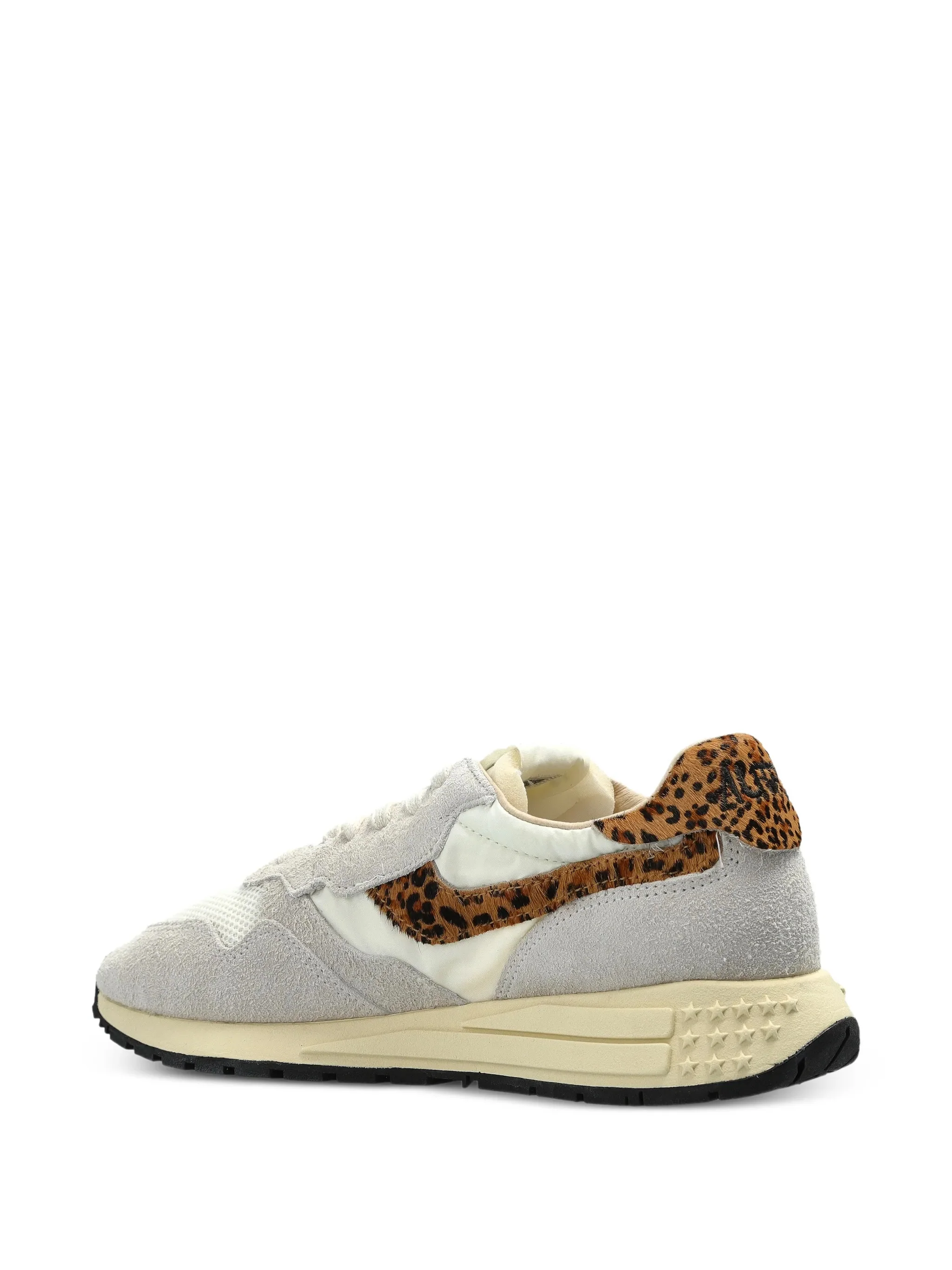 AUTRY Women's Reelwind Sneakers in Leather and Nylon Leopard - Image 6