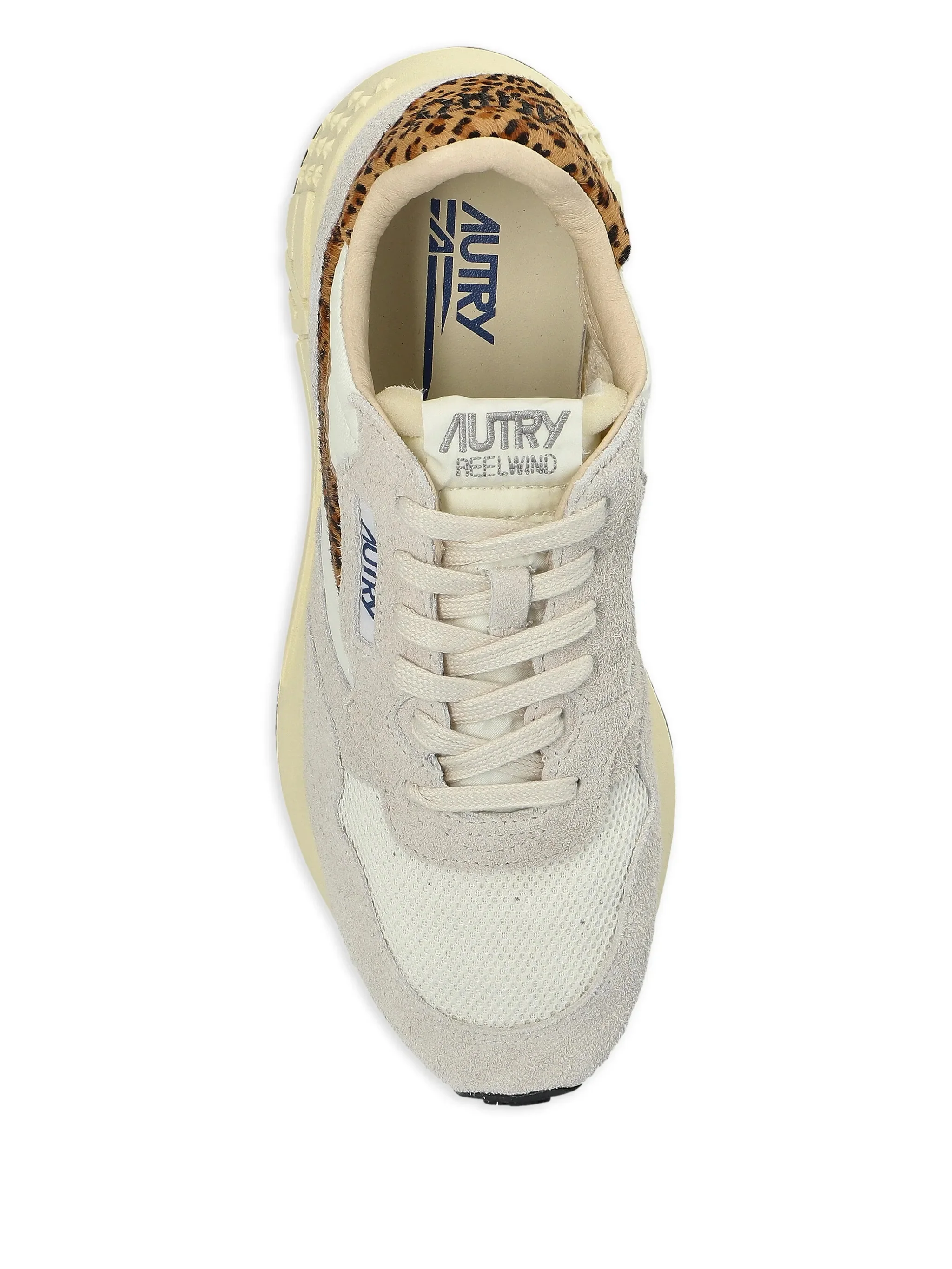 AUTRY Women's Reelwind Sneakers in Leather and Nylon Leopard - Image 7