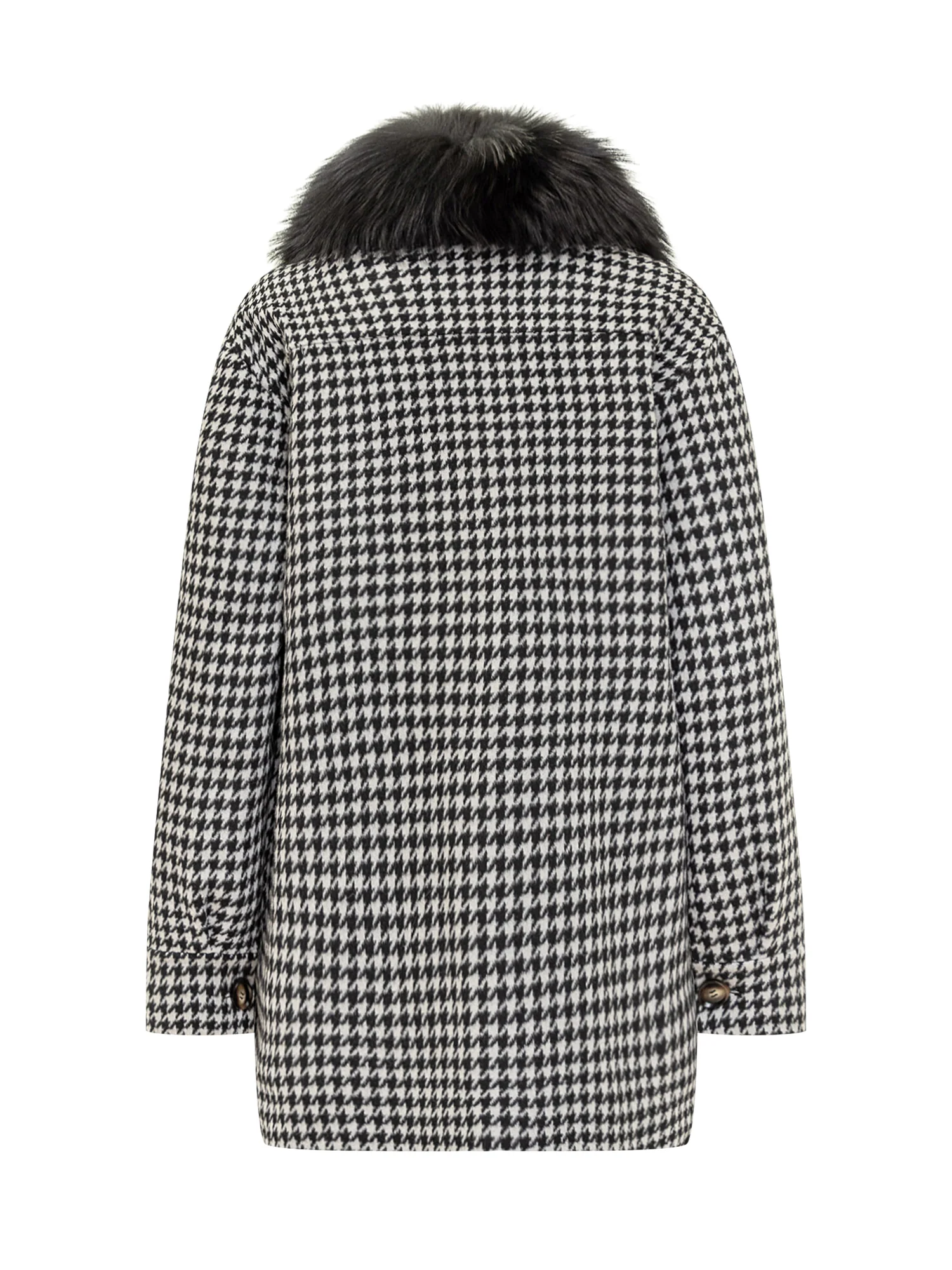Ava Adore Chic Pied-de-Poule Jacket with Stylish Collar - Image 2