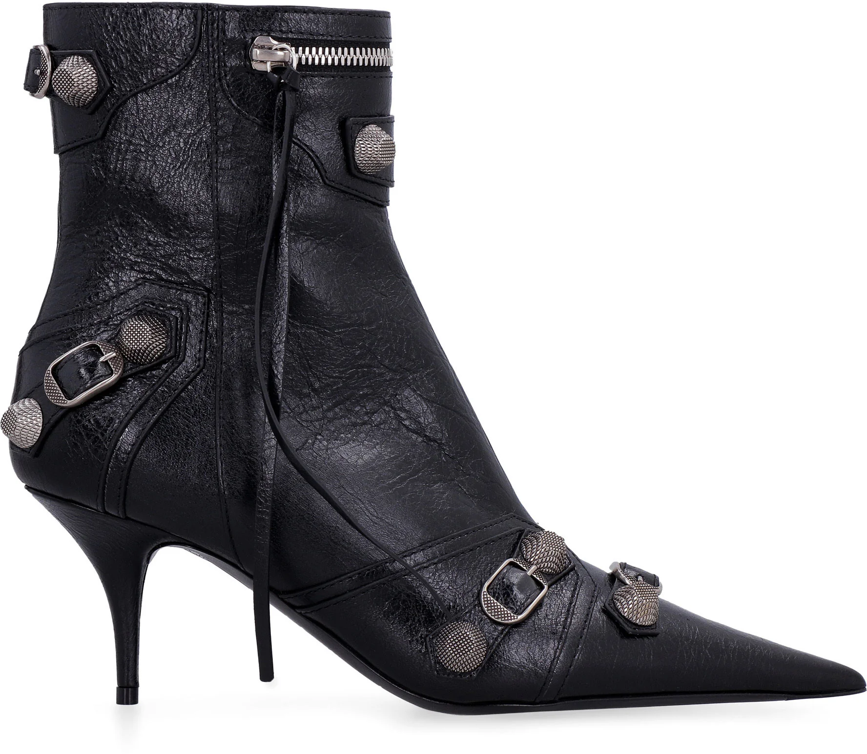 BALENCIAGA Cagole Leather Ankle Boots - Image 7