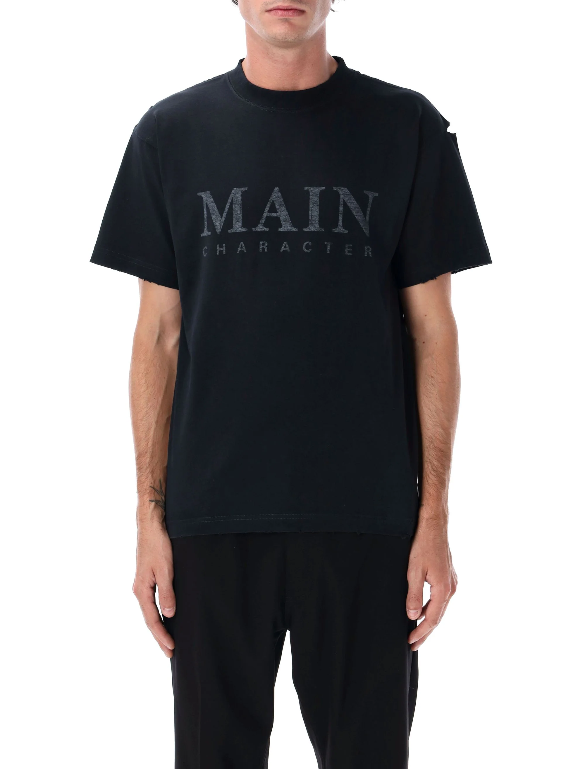 Balenciaga Distressed Logo T-Shirt - Regular Fit