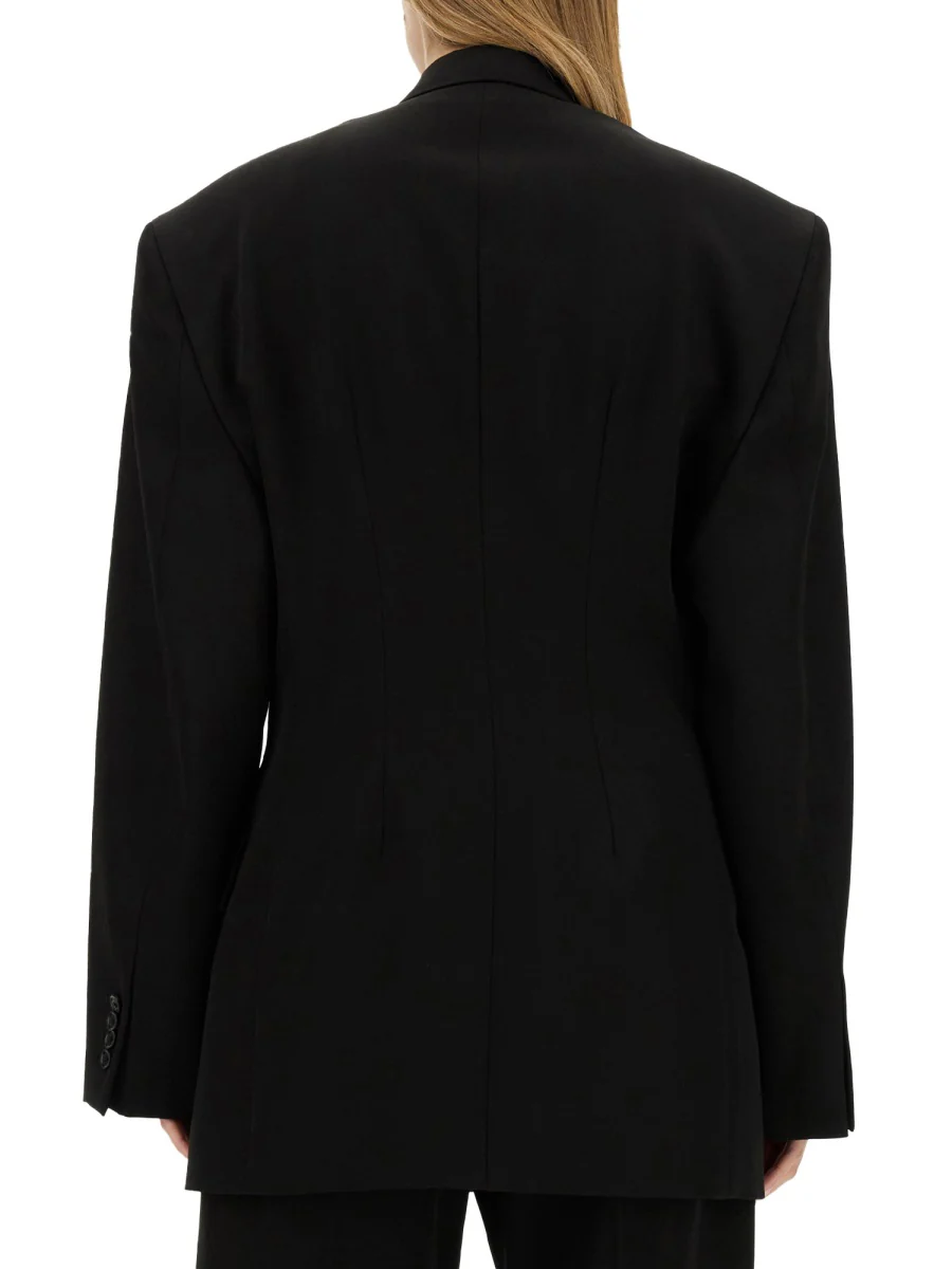 BALENCIAGA Double Breasted Cinched Wool Blazer - Image 3