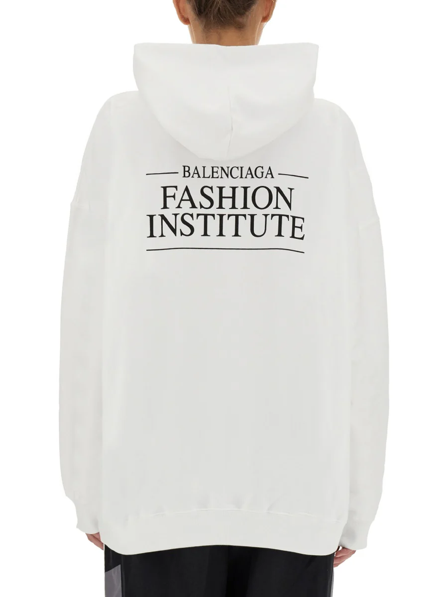 BALENCIAGA Fashion Institute Large Fit Cotton Sweatshirt - Image 3