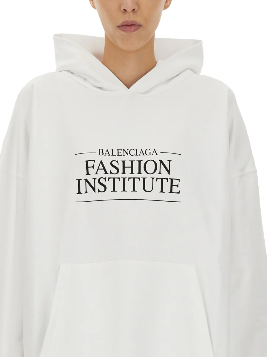 BALENCIAGA Fashion Institute Large Fit Cotton Sweatshirt - Image 4