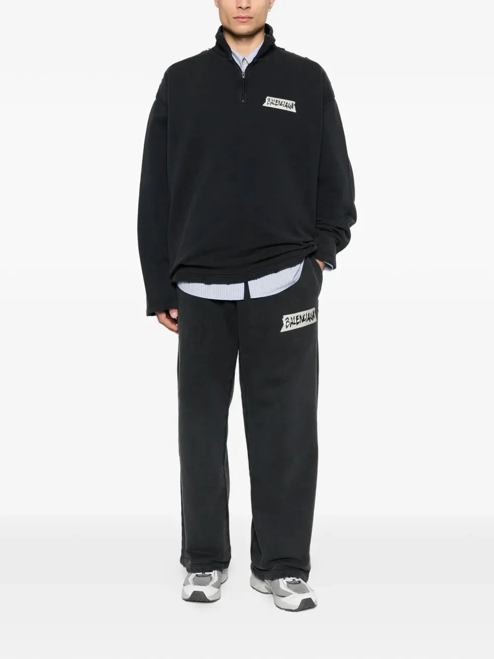 Balenciaga High Neck Half Zip Sweater for Men - Image 3