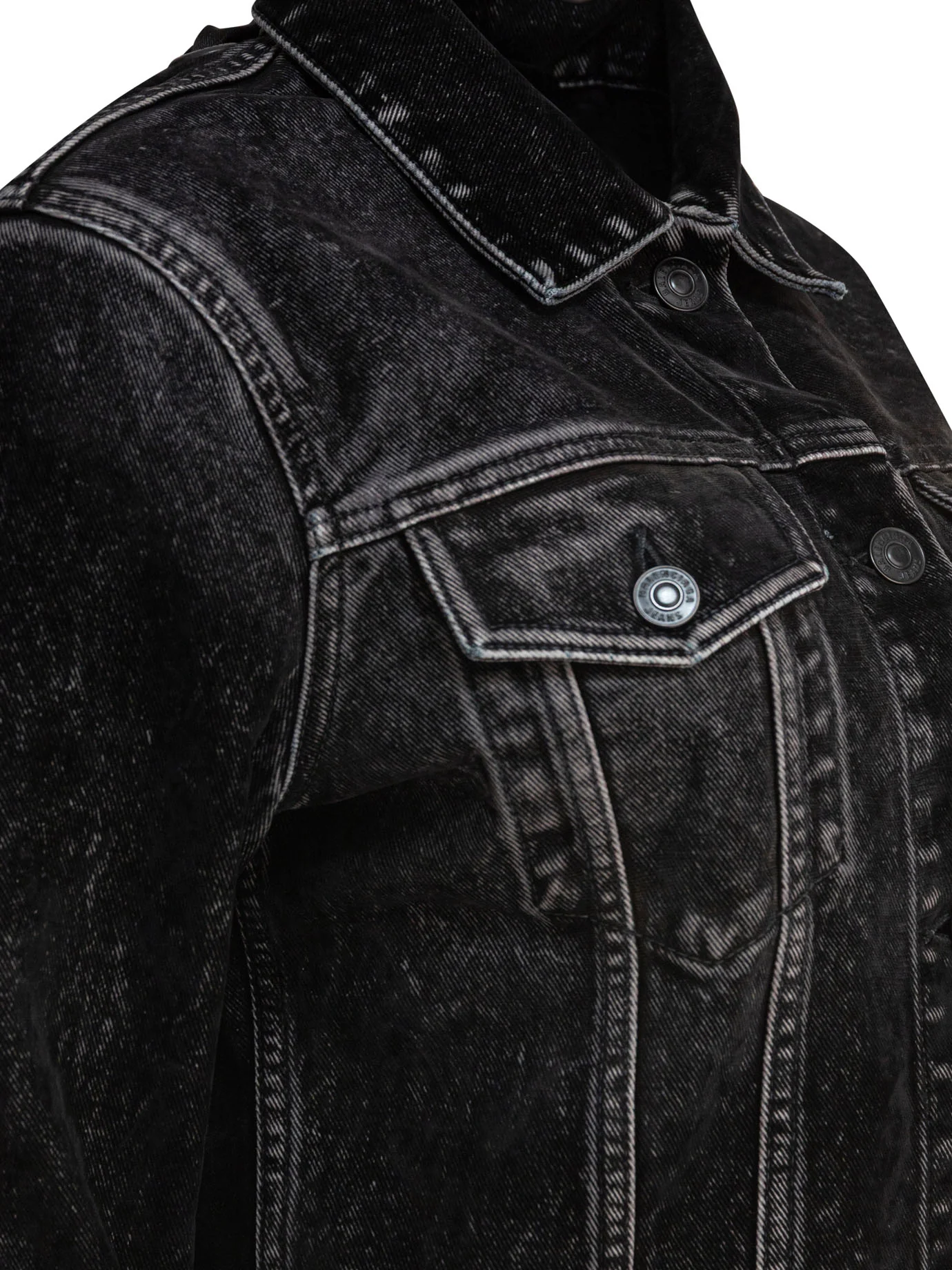 BALENCIAGA Lace-up Satin-trimmed Denim Jacket - Image 3