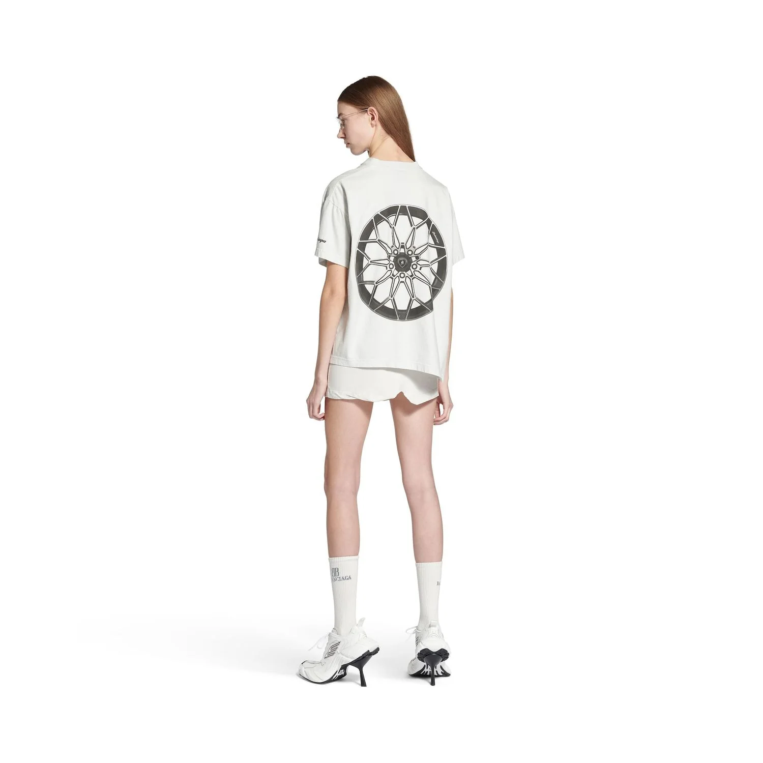 BALENCIAGA Lamborghini Oversized Printed Cotton-Jersey T-Shirt - Image 4
