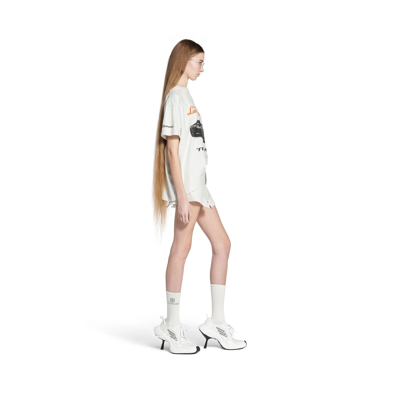 BALENCIAGA Lamborghini Oversized Printed Cotton-Jersey T-Shirt - Image 5