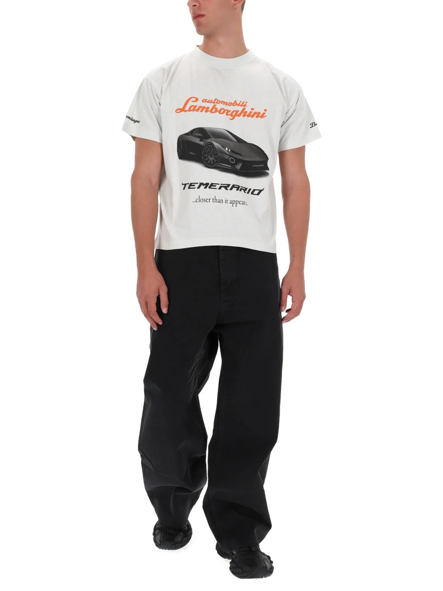 BALENCIAGA Lamborghini Oversized Printed Cotton-Jersey T-Shirt - Image 7