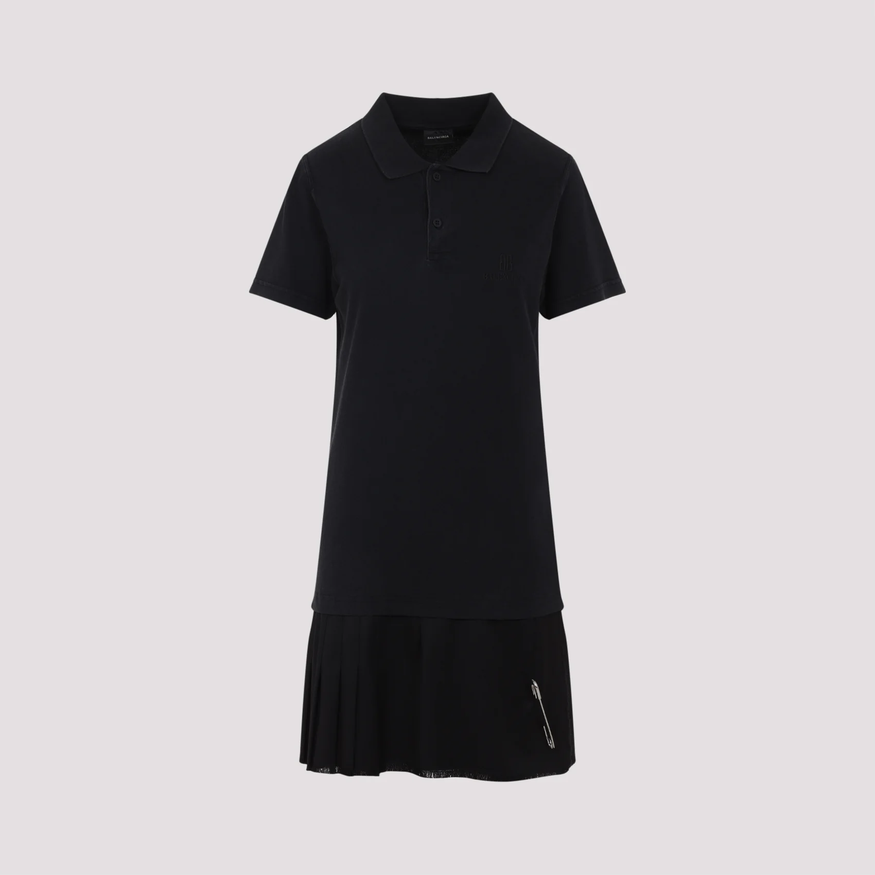 Balenciaga Layered Polo Cotton Mini Dress
