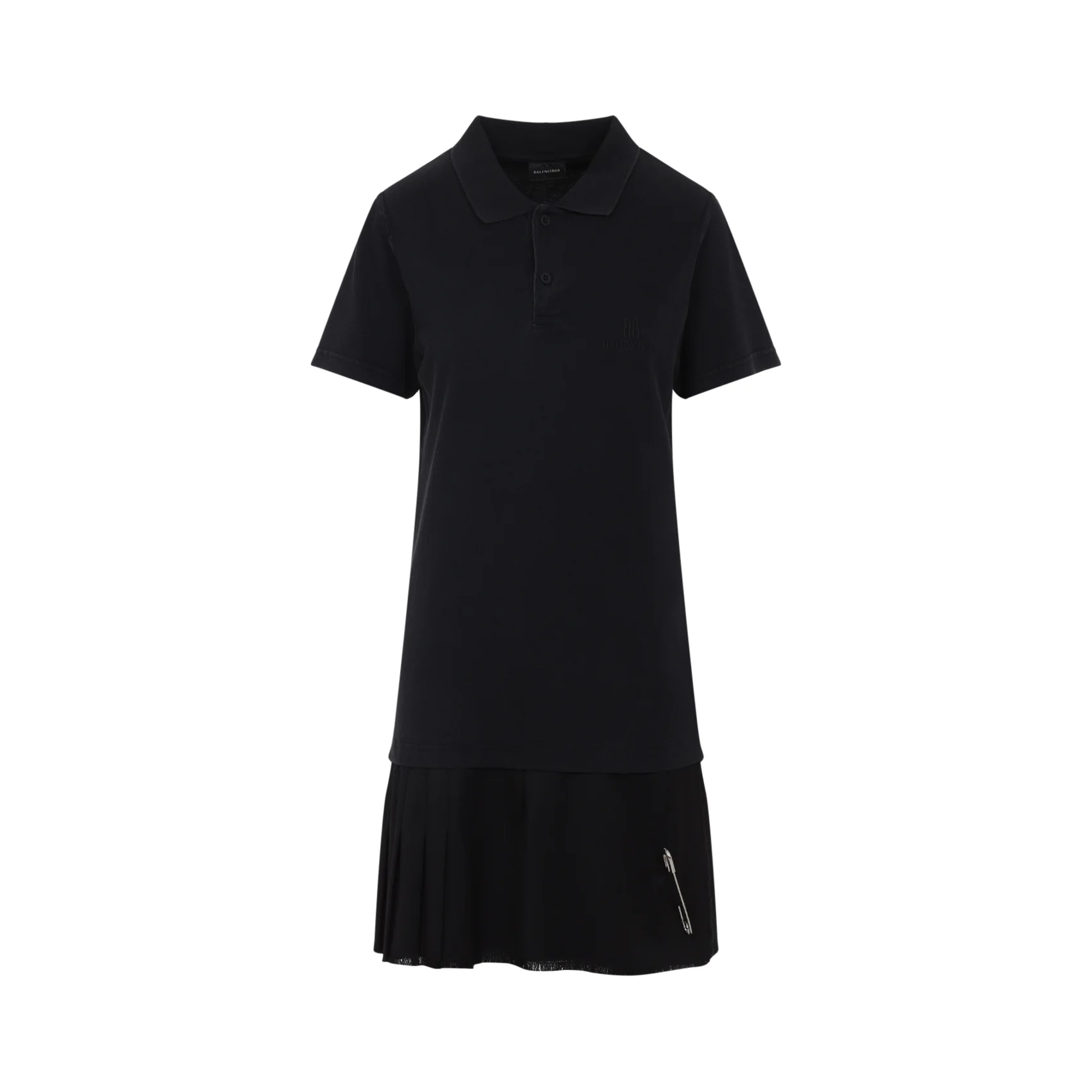 Balenciaga Layered Polo Cotton Mini Dress - Image 7