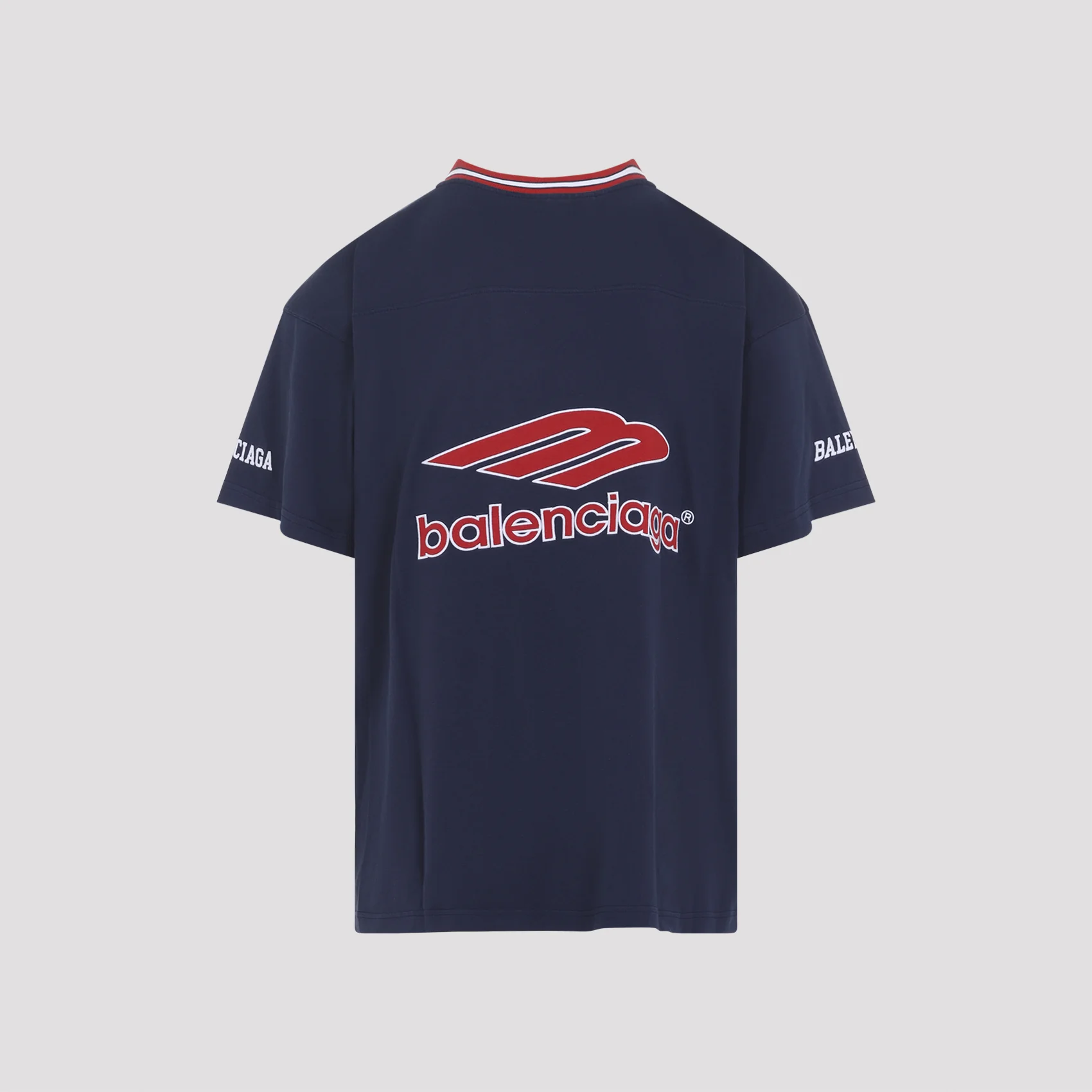 Balenciaga Men's V-Neck Oversized T-Shirt - Image 3