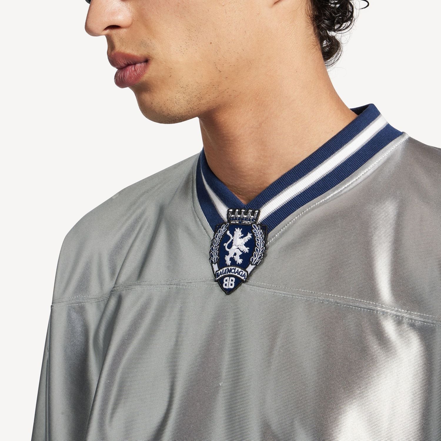 Balenciaga Men's V-Neck Oversized T-Shirt - SS26 Collection - Image 2