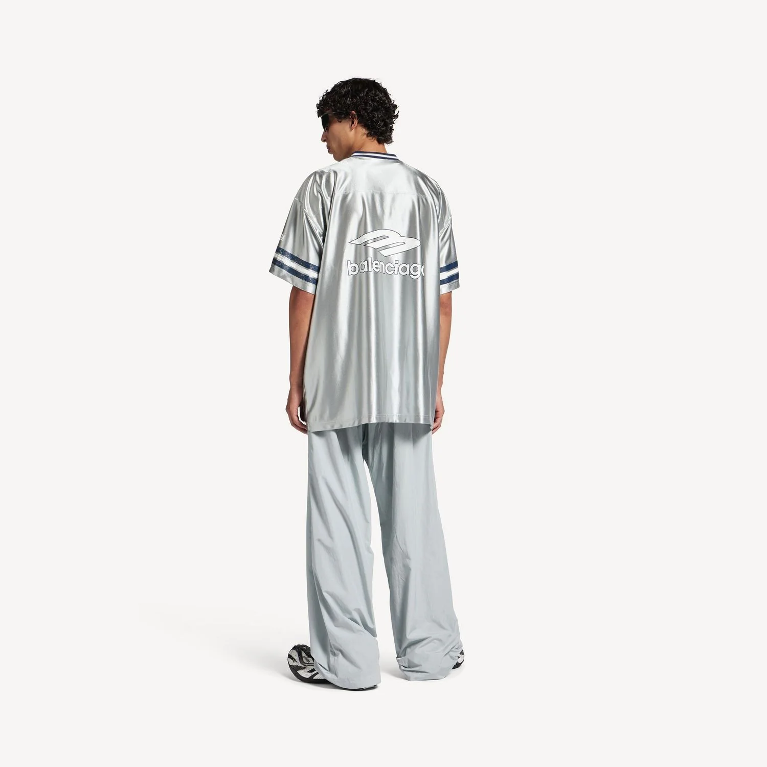 Balenciaga Men's V-Neck Oversized T-Shirt - SS26 Collection - Image 4