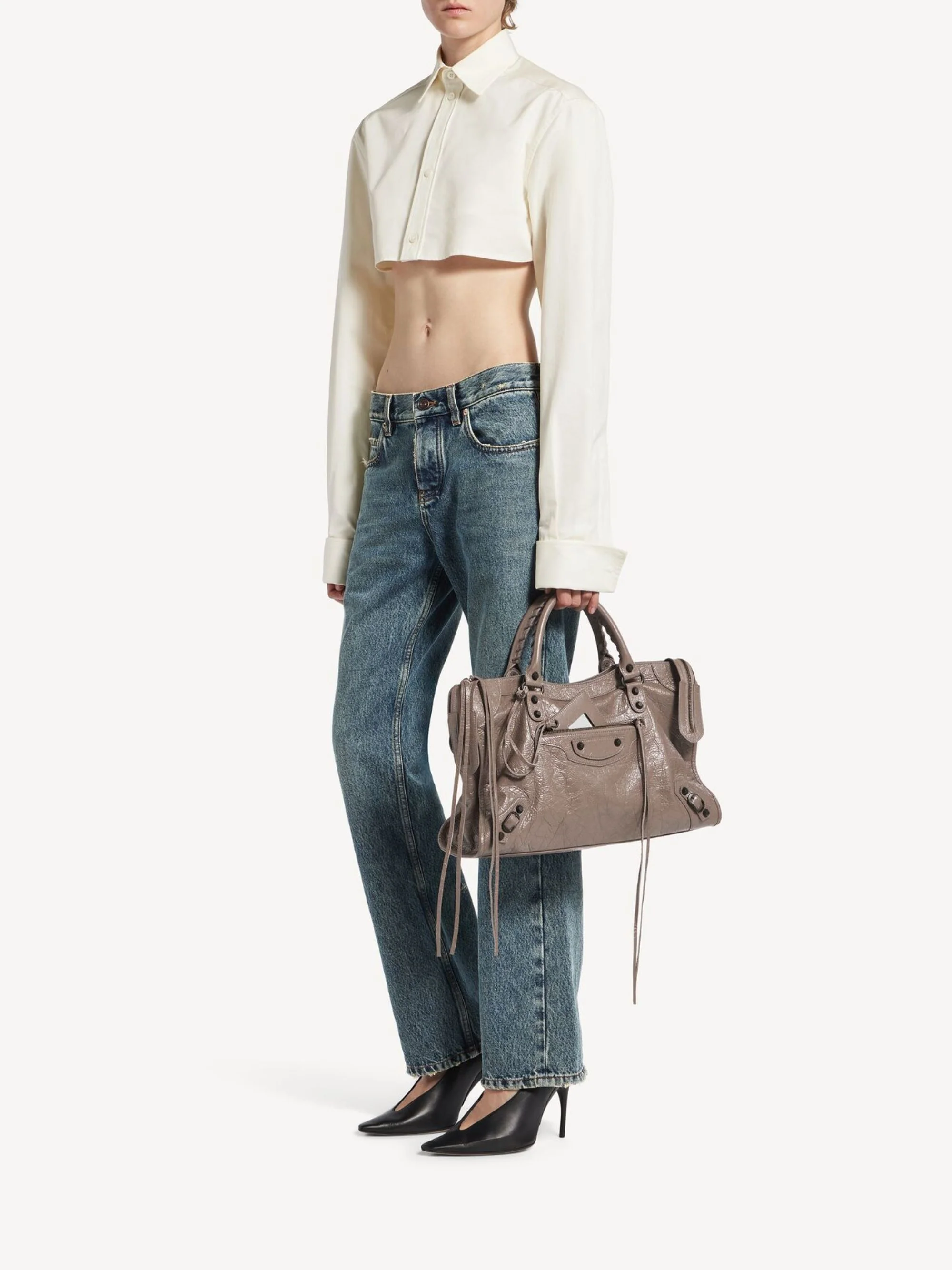 Balenciaga Mini Braided Handle Zip Top Bag - Image 7