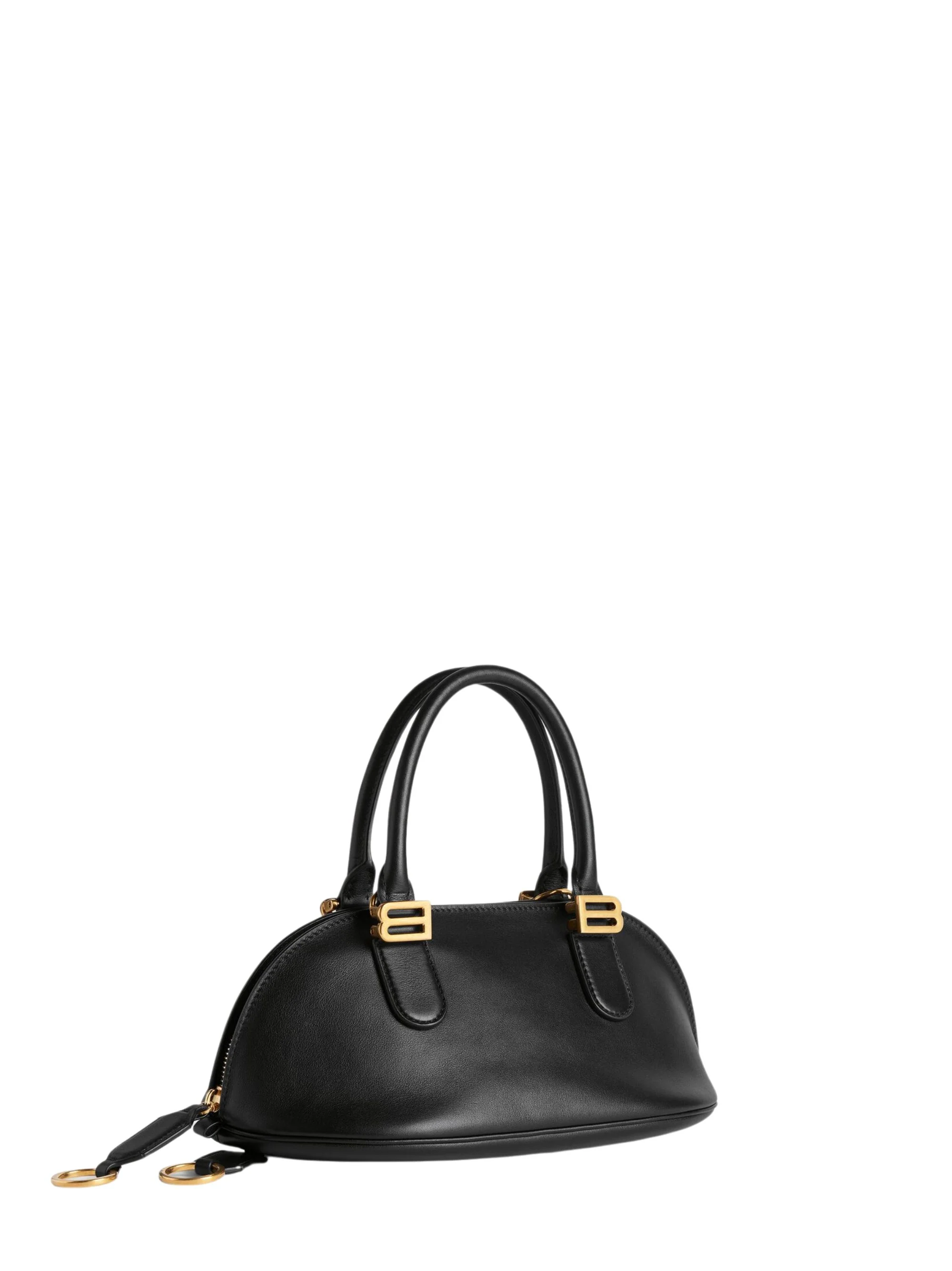 Balenciaga Mini Leather Bolero B Logo Zip Fastening Top Handle with Ring Detail - Image 2