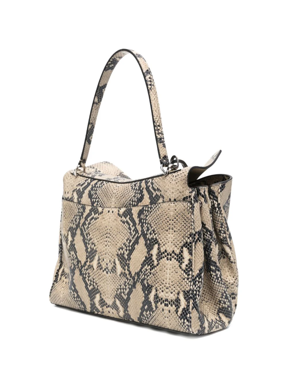 Balenciaga Rodeo Handbag Medium Python Embossed Calfskin, Aged-silver Hardware - Image 3