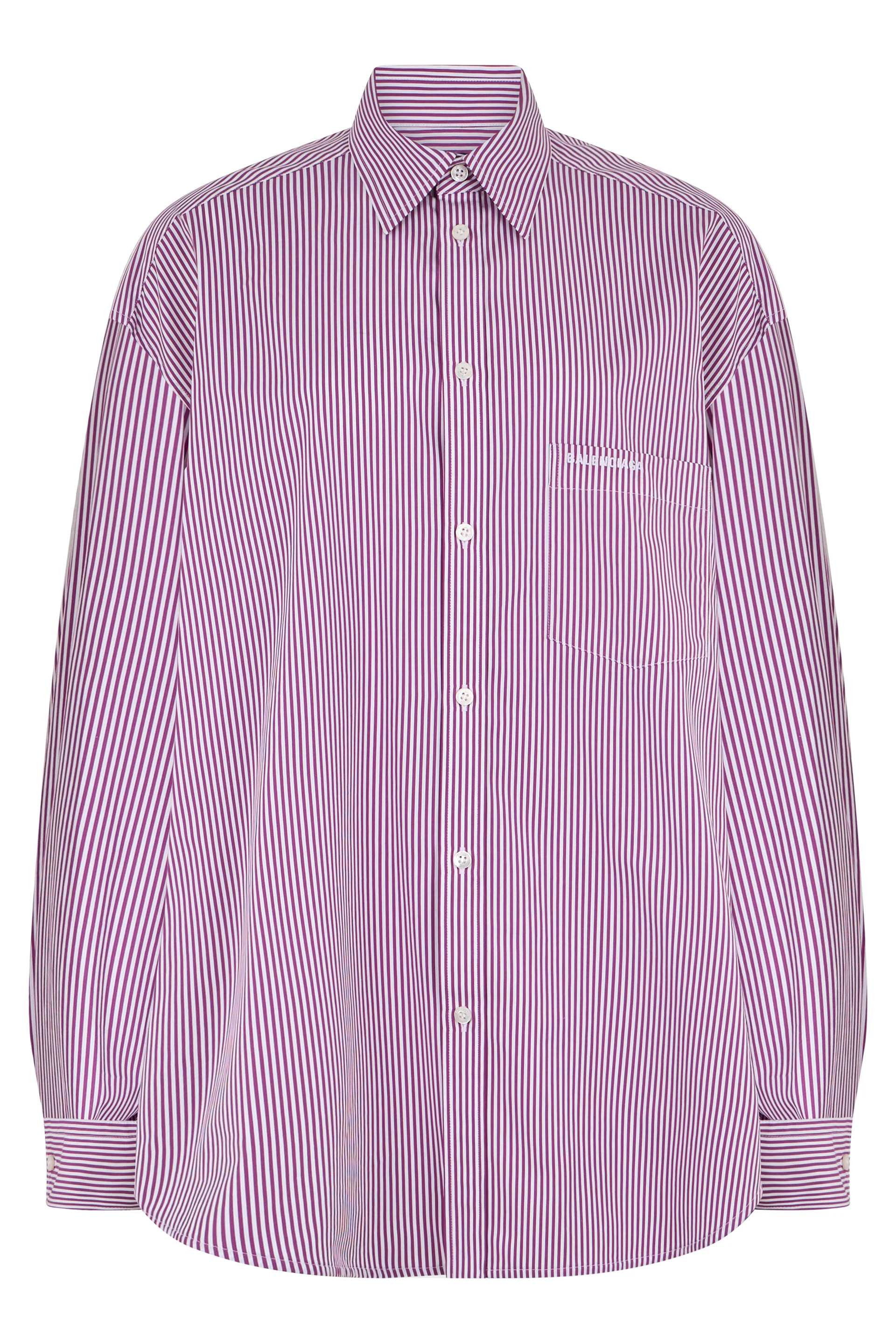Balenciaga Striped Cotton Poplin Shirt