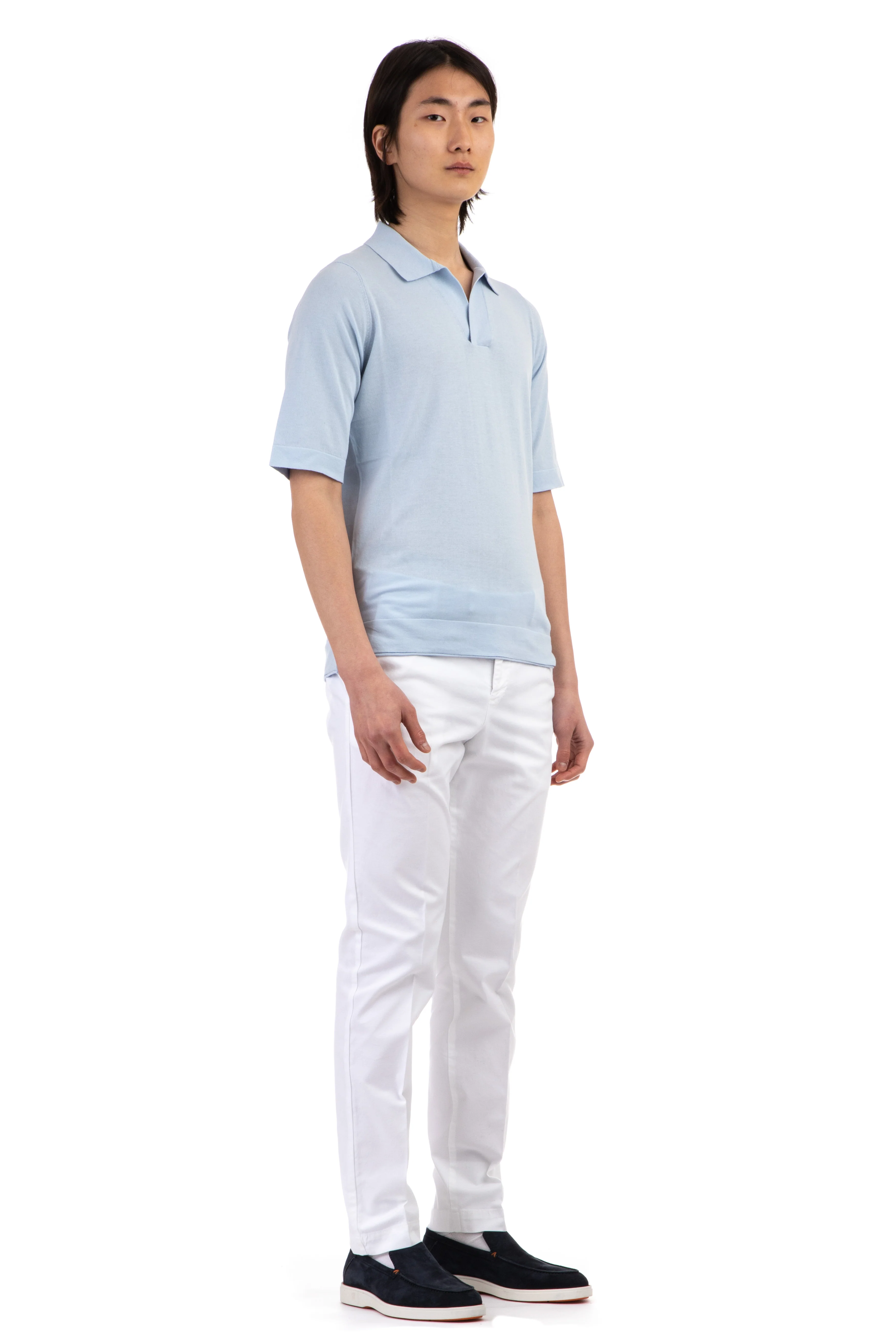 Ballantyne Ultralight Cotton Knit Polo Shirt - Regular Fit - Image 2