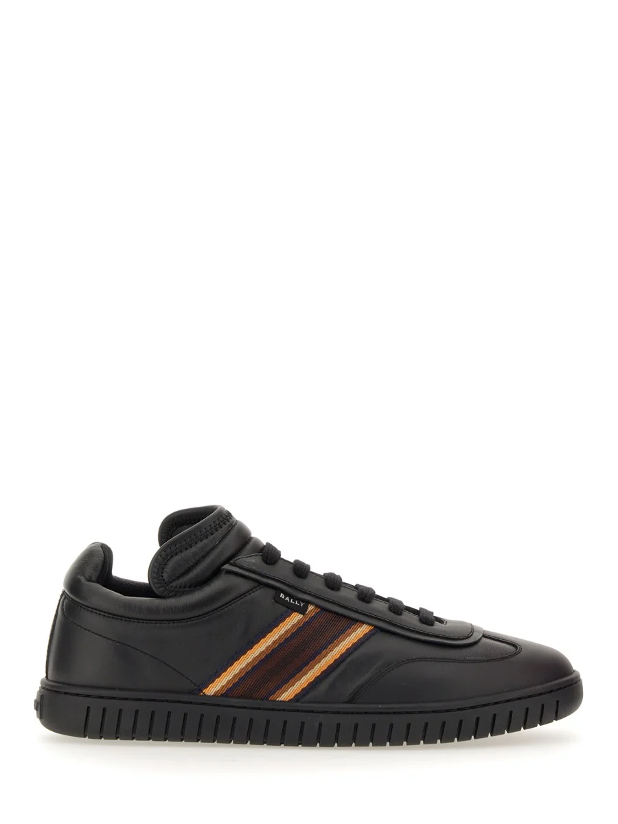 BALLY Side-stripe Leather Low-top Sneakers