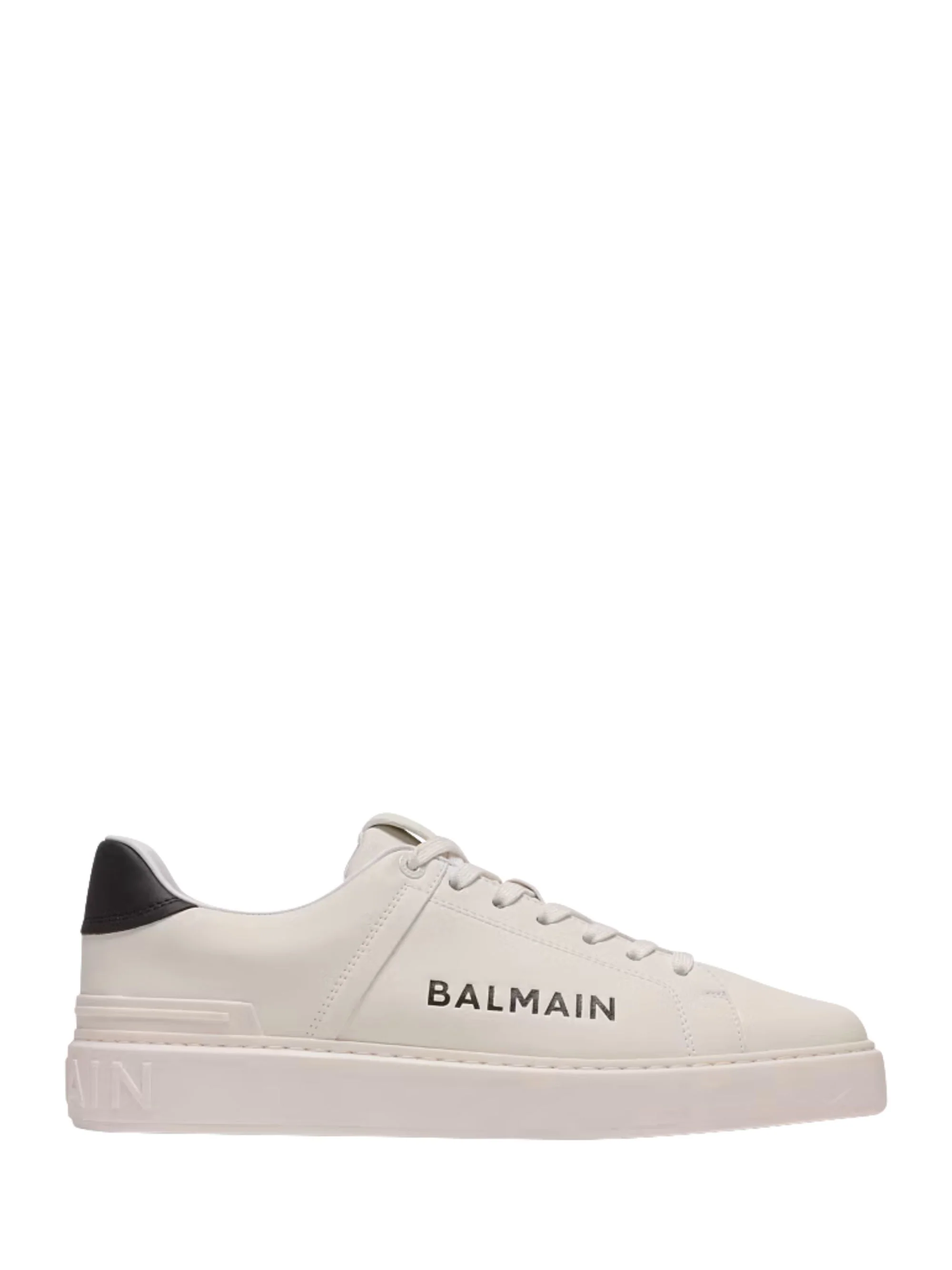 Balmain B-Court Trainers in Calfskin