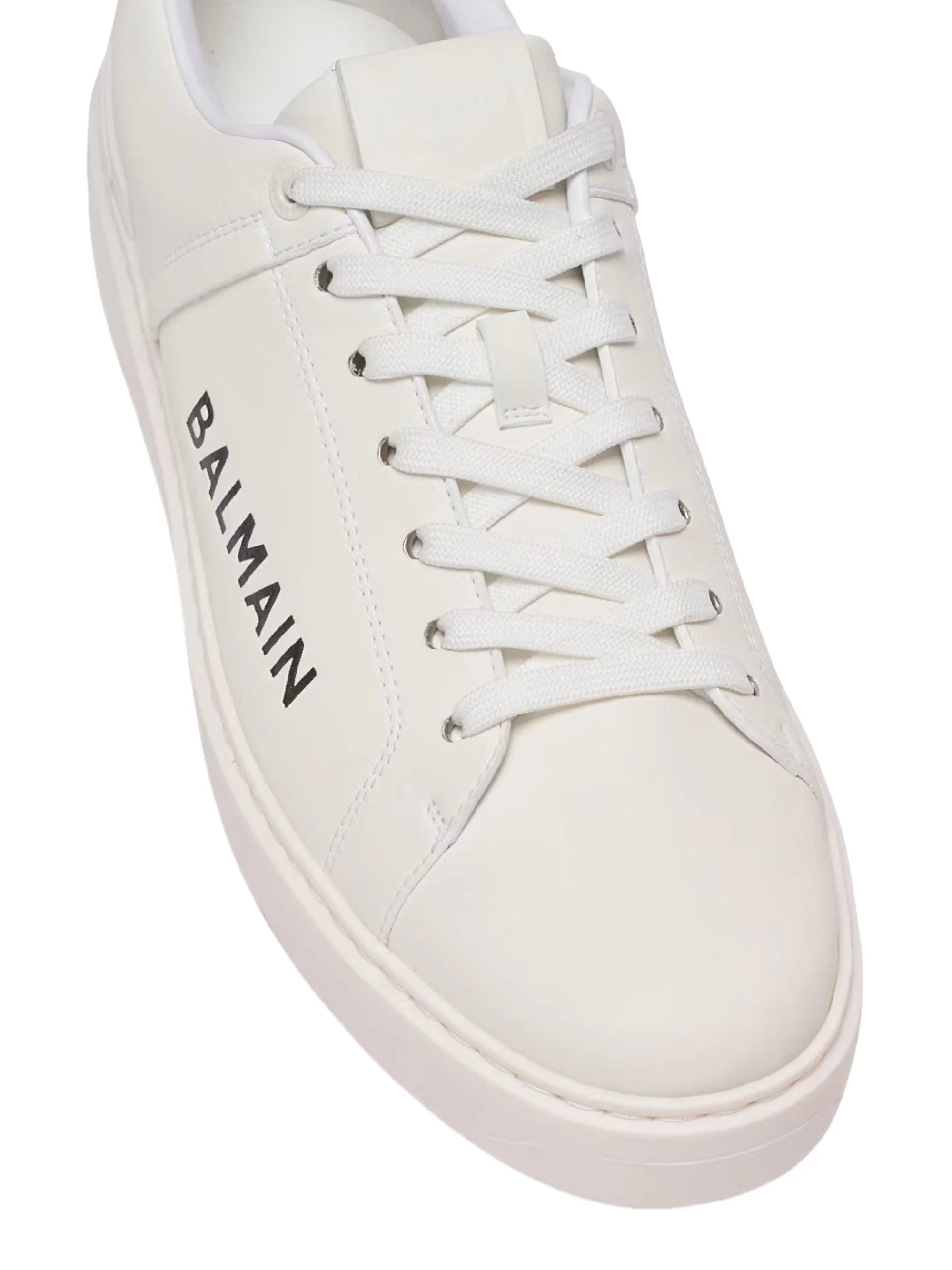 Balmain B-Court Trainers in Calfskin - Image 4