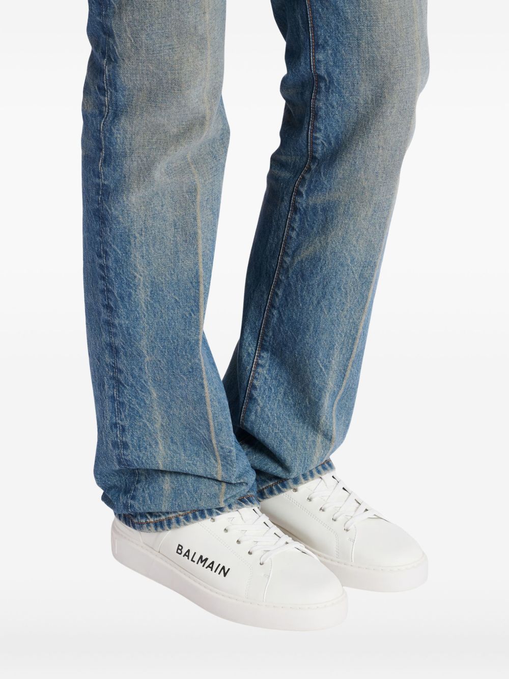 Balmain B-Court Trainers in Calfskin - Image 6