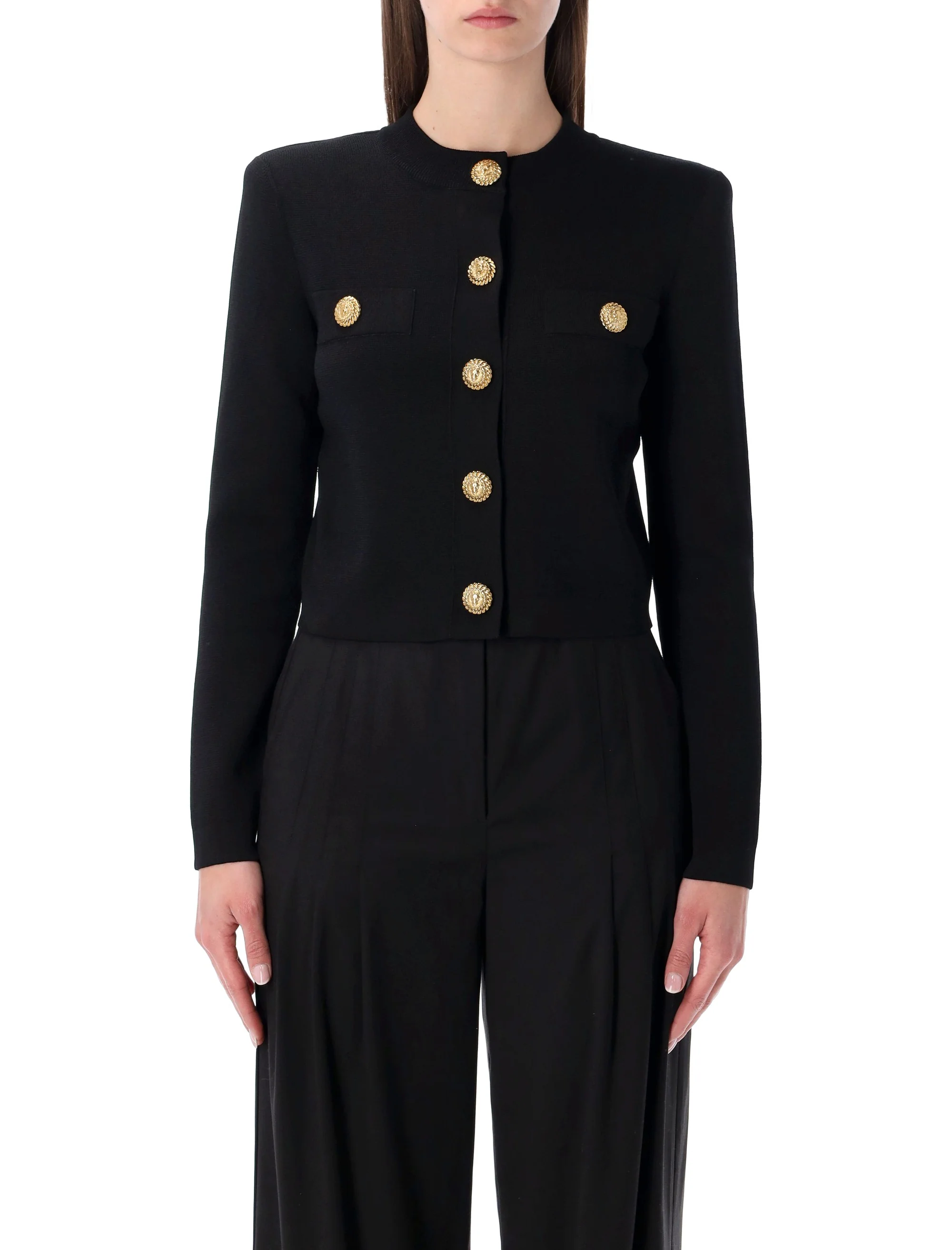 BALMAIN Buttoned Crewneck Cardigan - Image 4