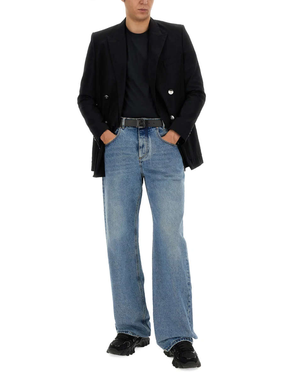 BALMAIN Cotton Twill Double-breasted Blazer - Image 2