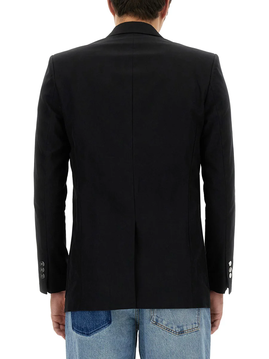 BALMAIN Cotton Twill Double-breasted Blazer - Image 3