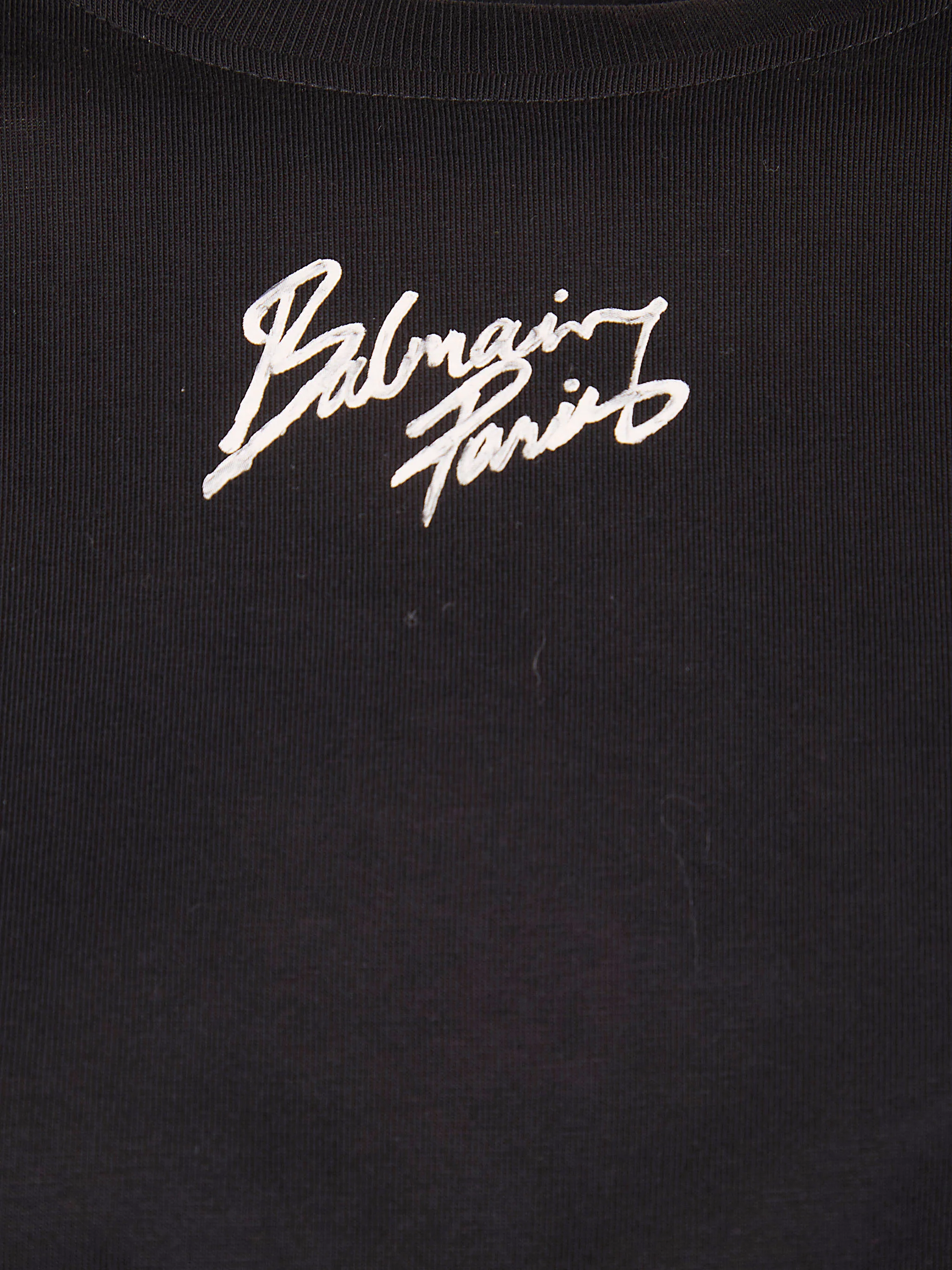 BALMAIN Cropped T-shirt with Logo - Image 3