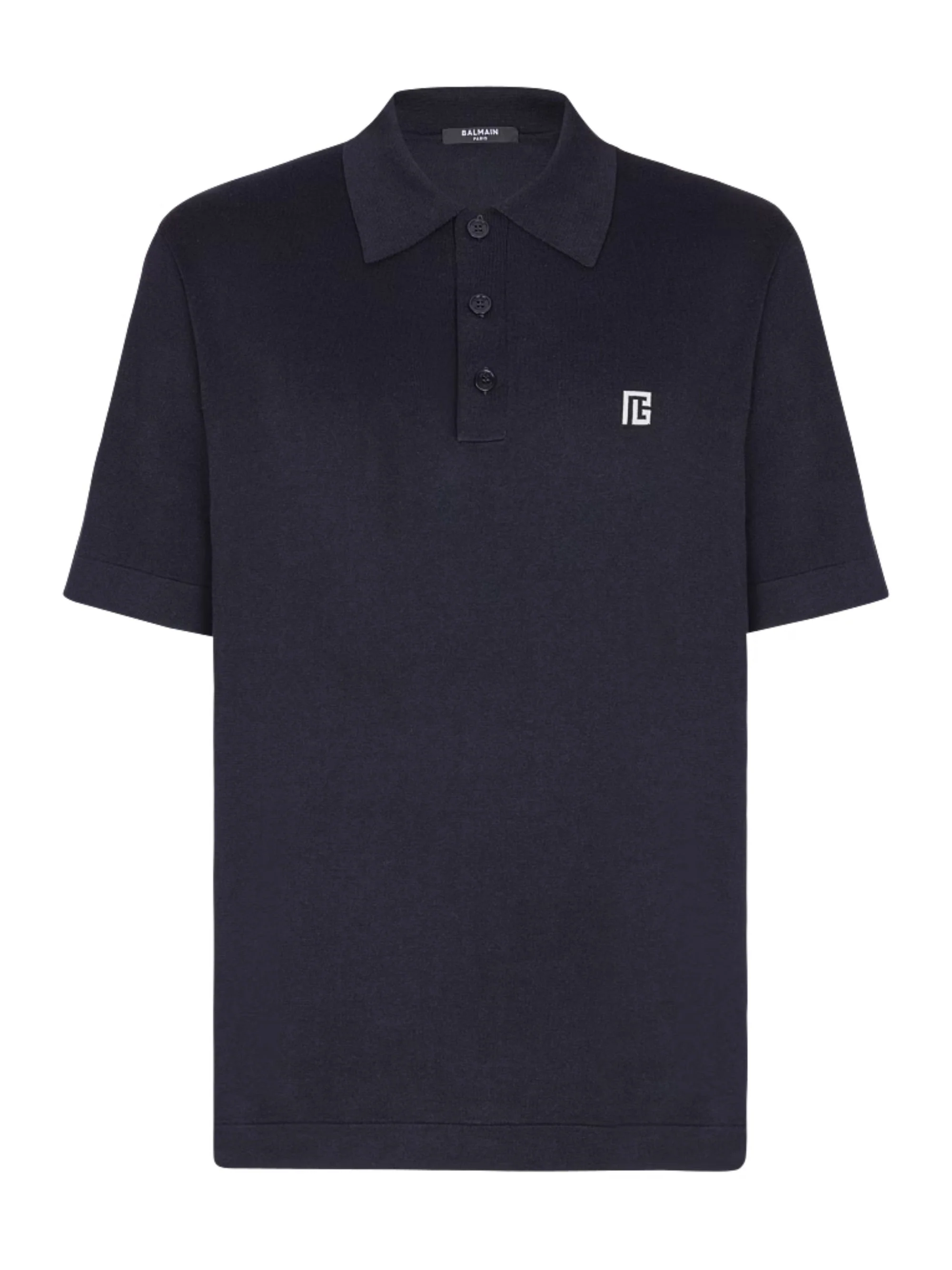 Balmain Embroidered Cotton Polo