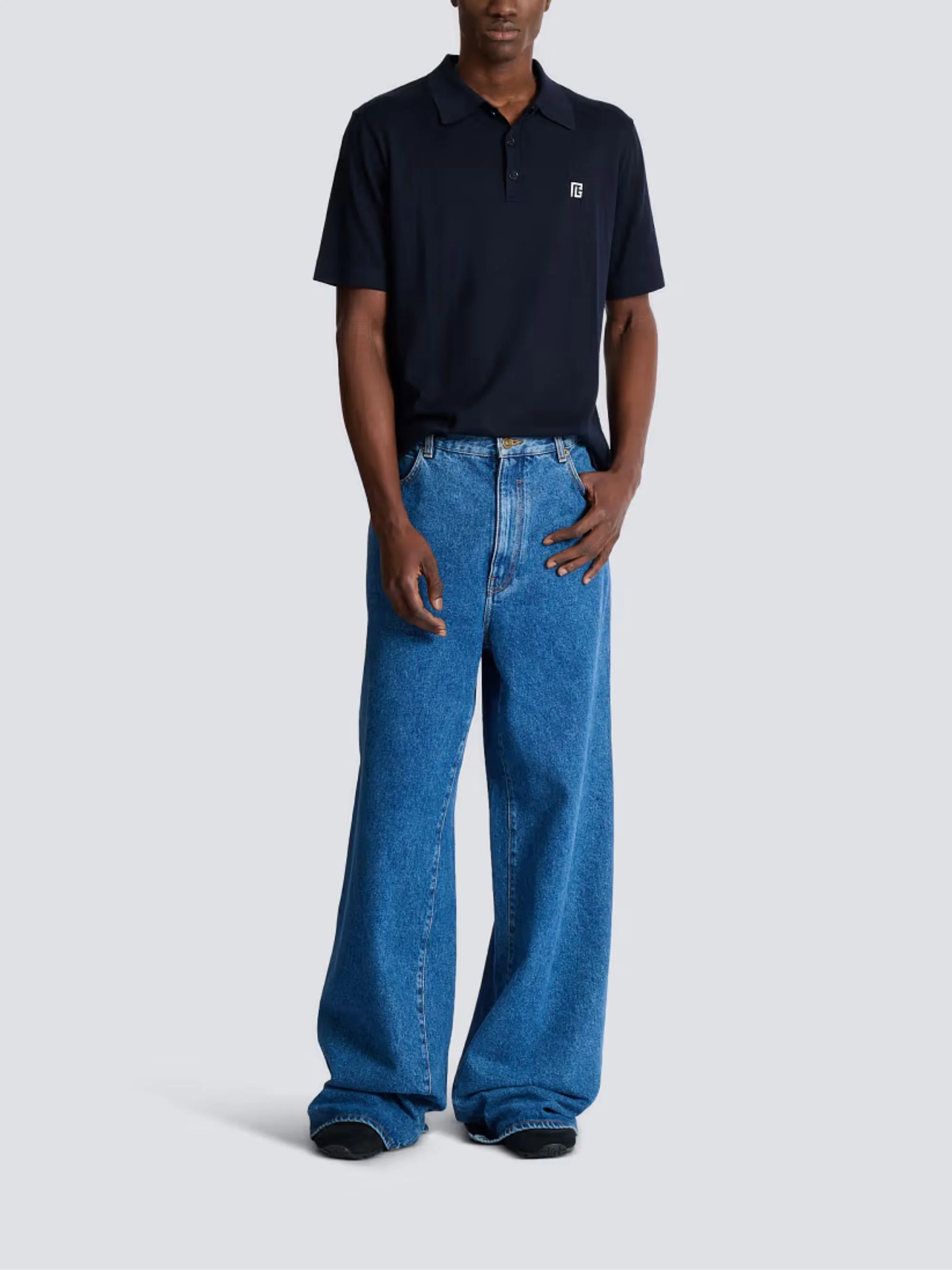 Balmain Embroidered Cotton Polo - Image 2