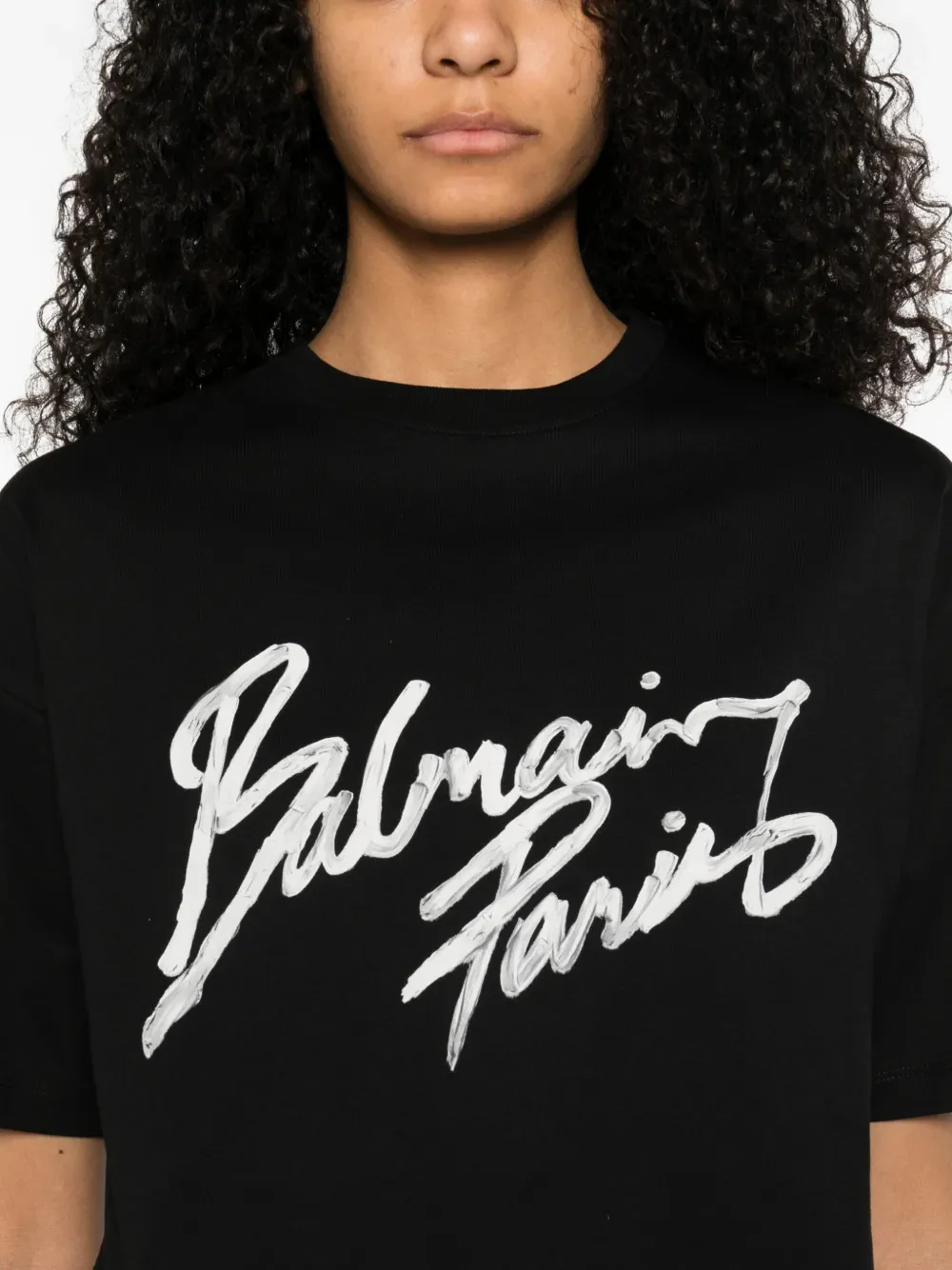 Balmain Essential Front Logo T-Shirt for Women - Image 5