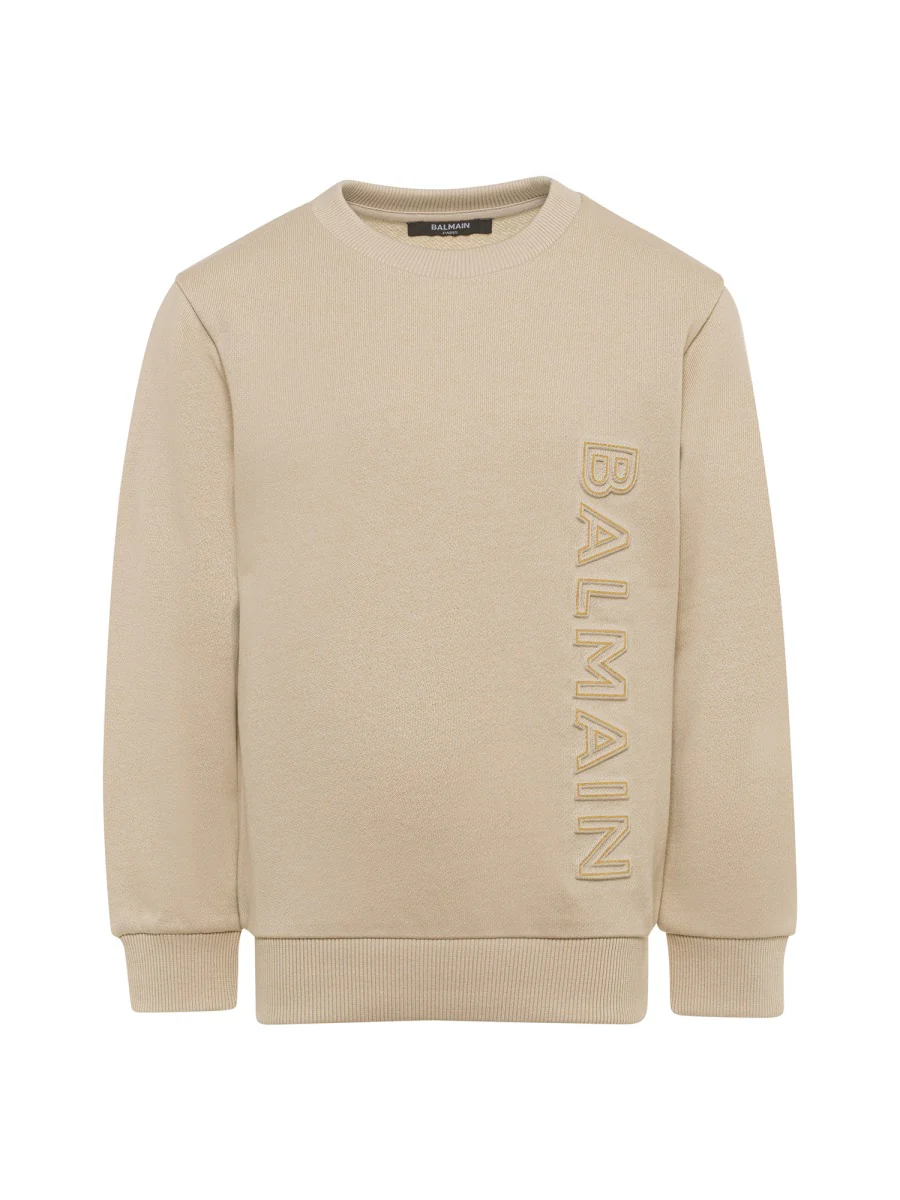 BALMAIN Kids Embossed-logo Cotton Sweatshirt
