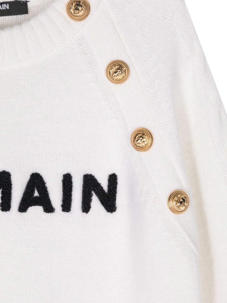 BALMAIN Kids' Wool and Cashmere Blend Shirt - Image 3