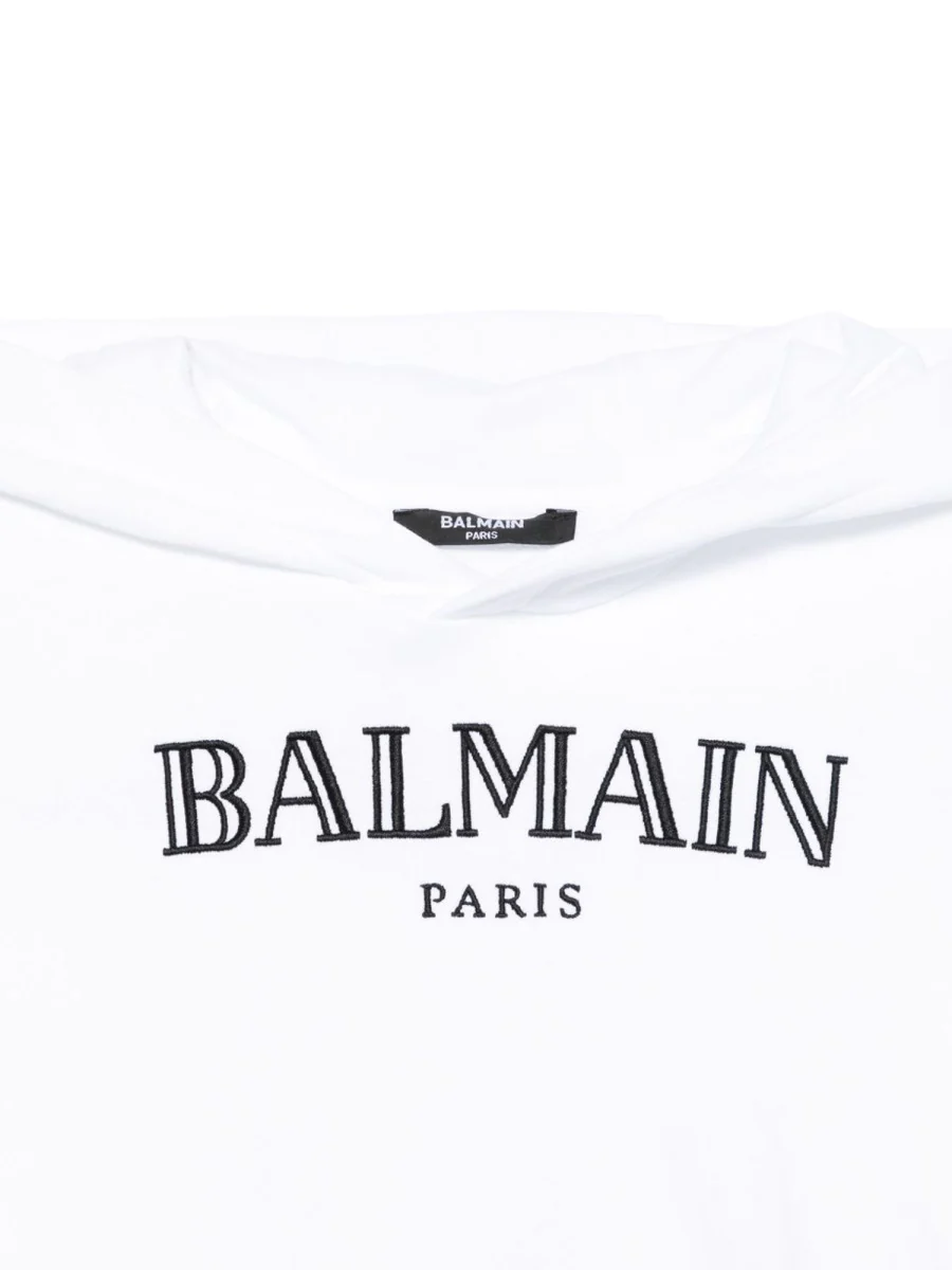 BALMAIN Logo-print Cotton Sweatshirt - Image 3