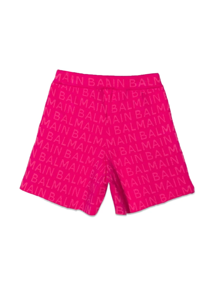 Balmain Mini Bermuda Shorts with Gold Side Buttons - Image 3