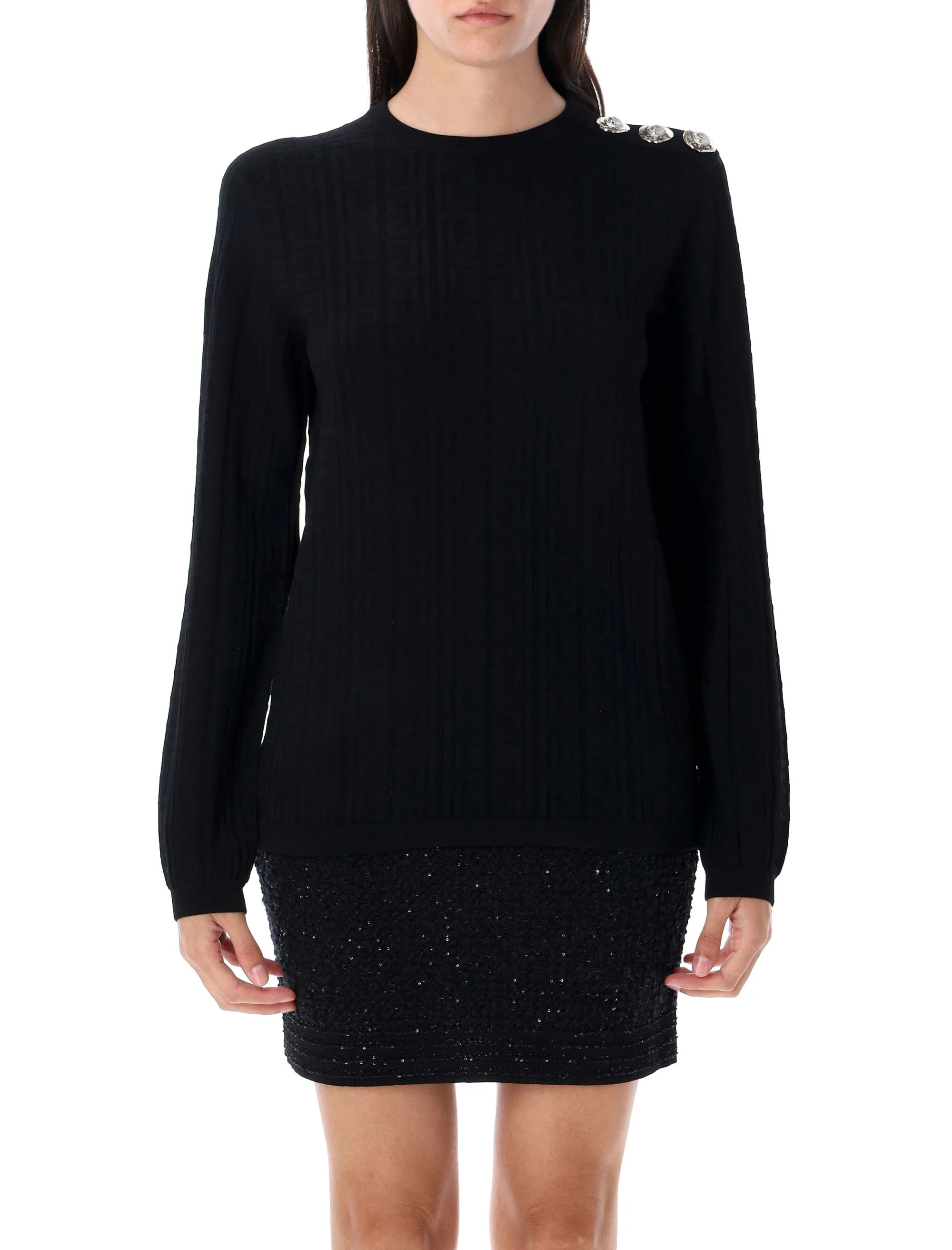 Balmain Monogrammed Knit Top