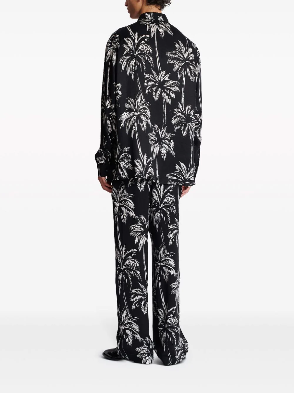 Balmain Satin Print Shirt for Men - Image 4