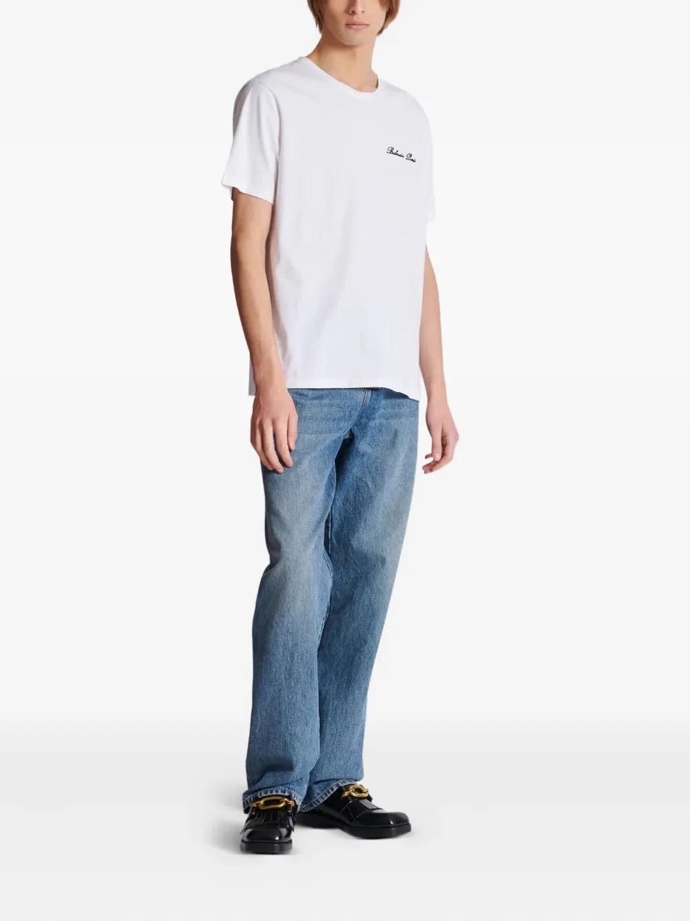 Balmain Signature Embroidered T-Shirt - Image 5