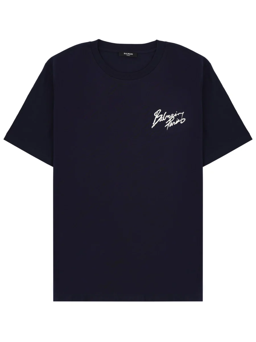 BALMAIN T-shirt with Paris Brush Print